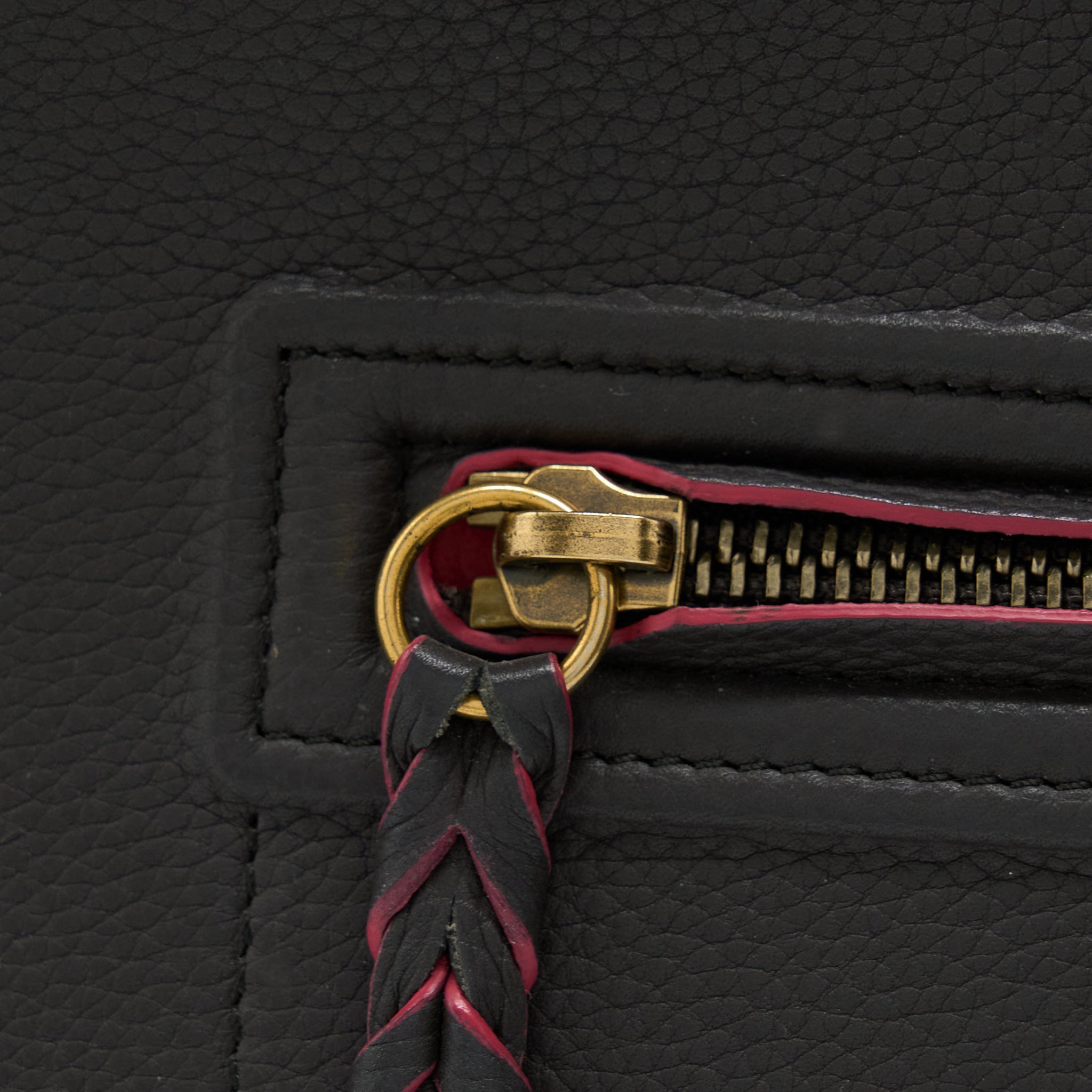 CELINE LARGE PHANTOM LUGGAGE BAG CALFSKIN DARK GREY/PINK