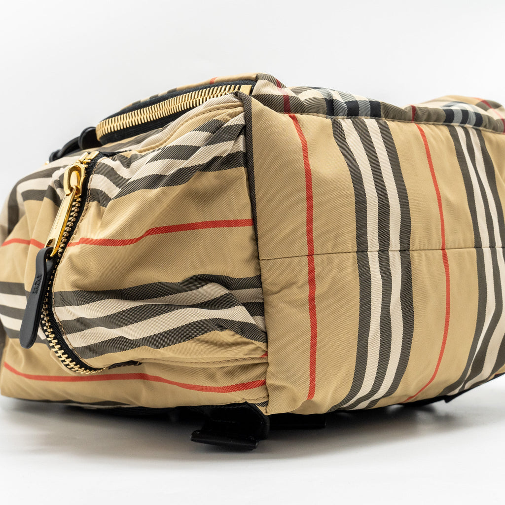 BURBERRY MEDIUM BACKPACK NYLON MULTICOLOUR GHW