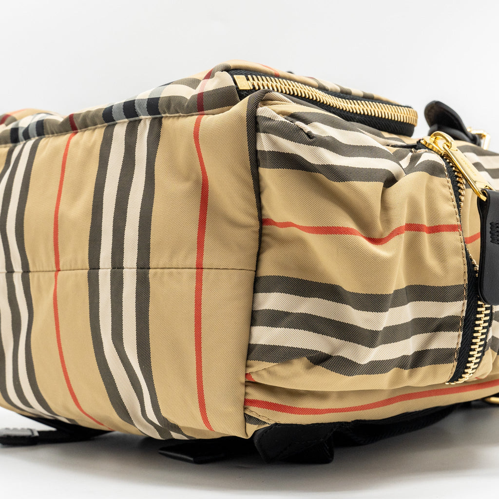 BURBERRY MEDIUM BACKPACK NYLON MULTICOLOUR GHW