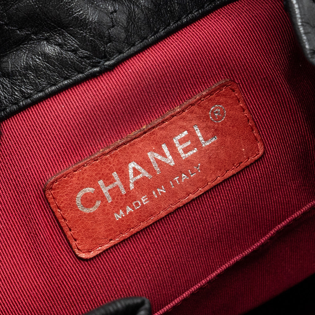 CHANEL SMALL GABRIELLE BACKPACK AGED CALFSKIN BLACK MULTICOLOR HARDWARE