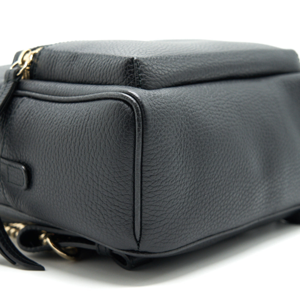 GUCCI SOHO LEATHER BACKPACK BLACK