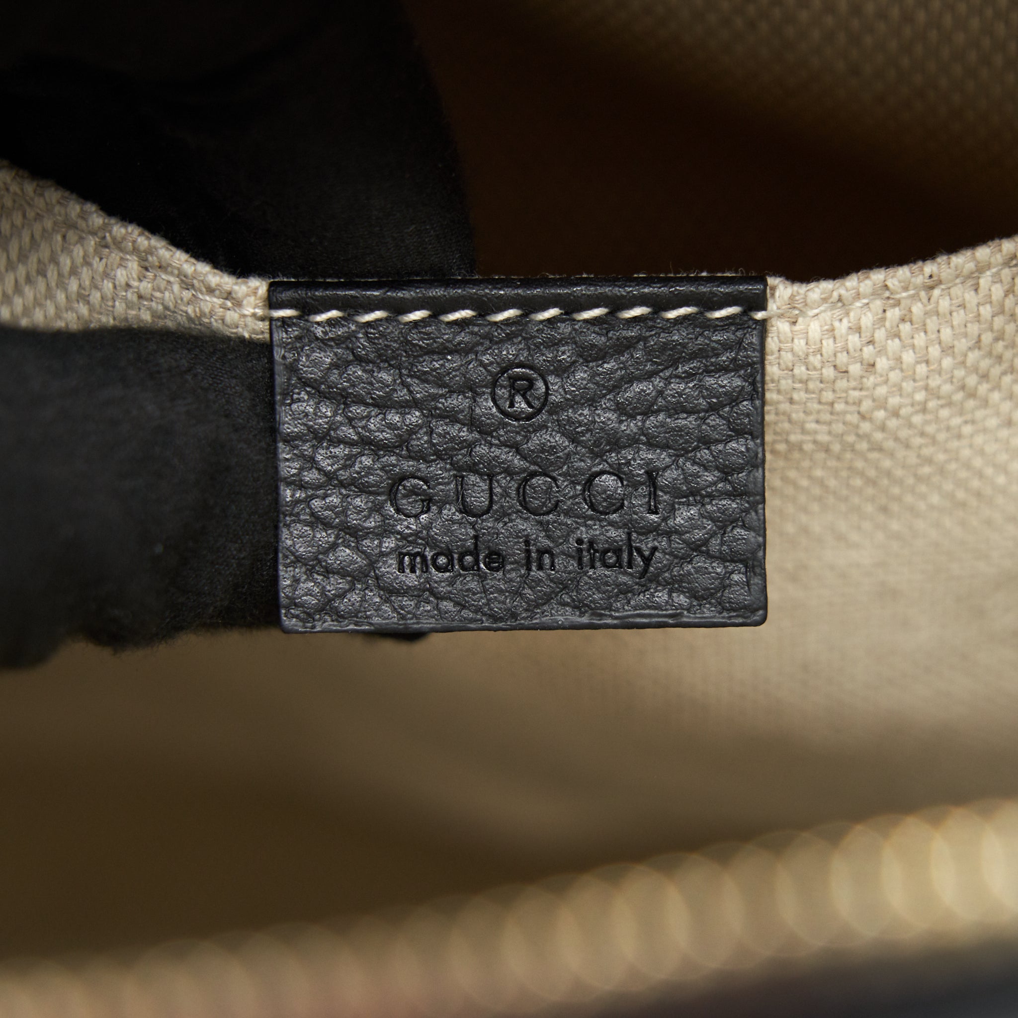 GUCCI SOHO LEATHER BACKPACK BLACK