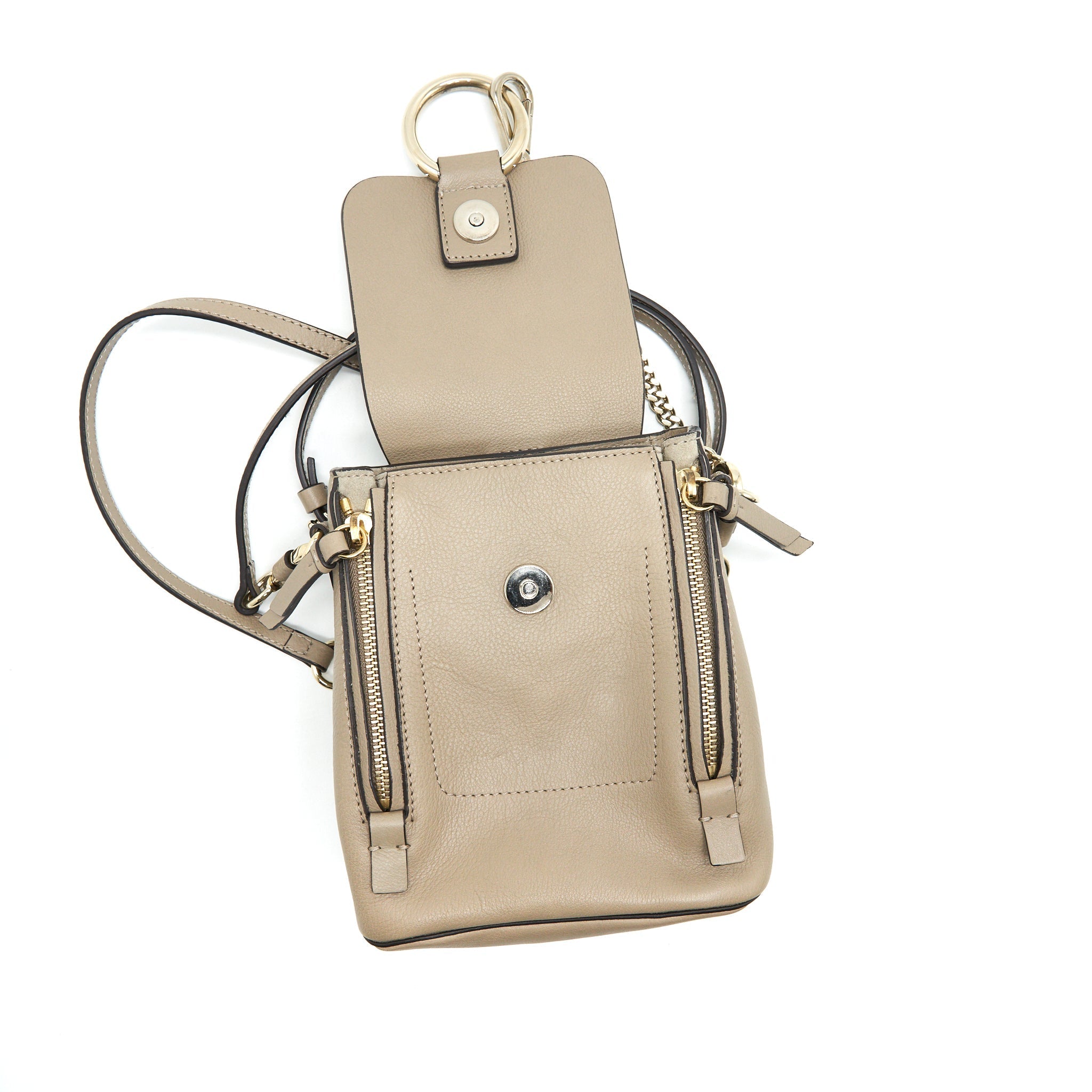 CHLOE MINI FAYE BACKPACK LIGHT GREY