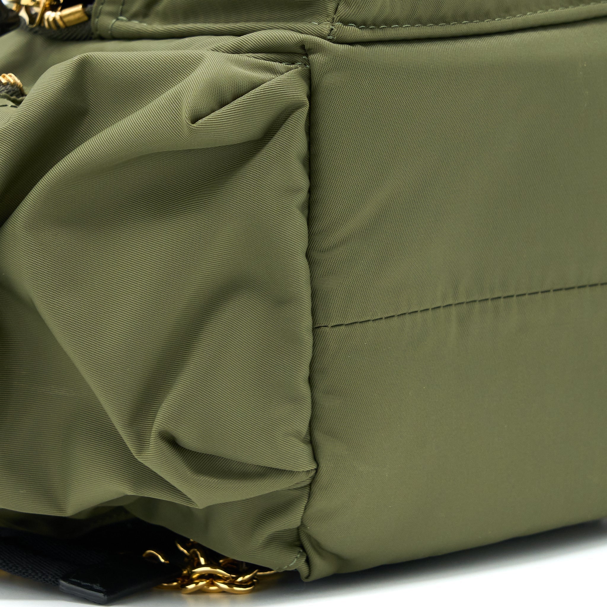 BURBERRY MEDIUM RUCKSACK BACKPACK NYLON OLIVE GREEN GHW