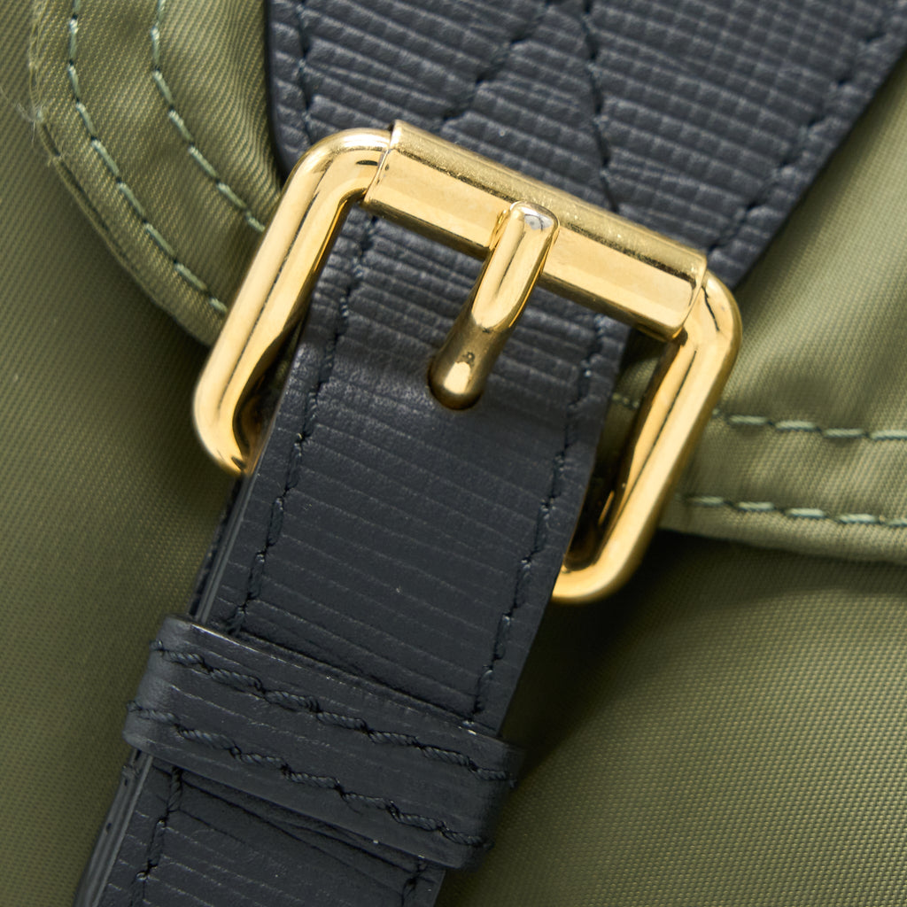 BURBERRY MEDIUM RUCKSACK BACKPACK NYLON OLIVE GREEN GHW