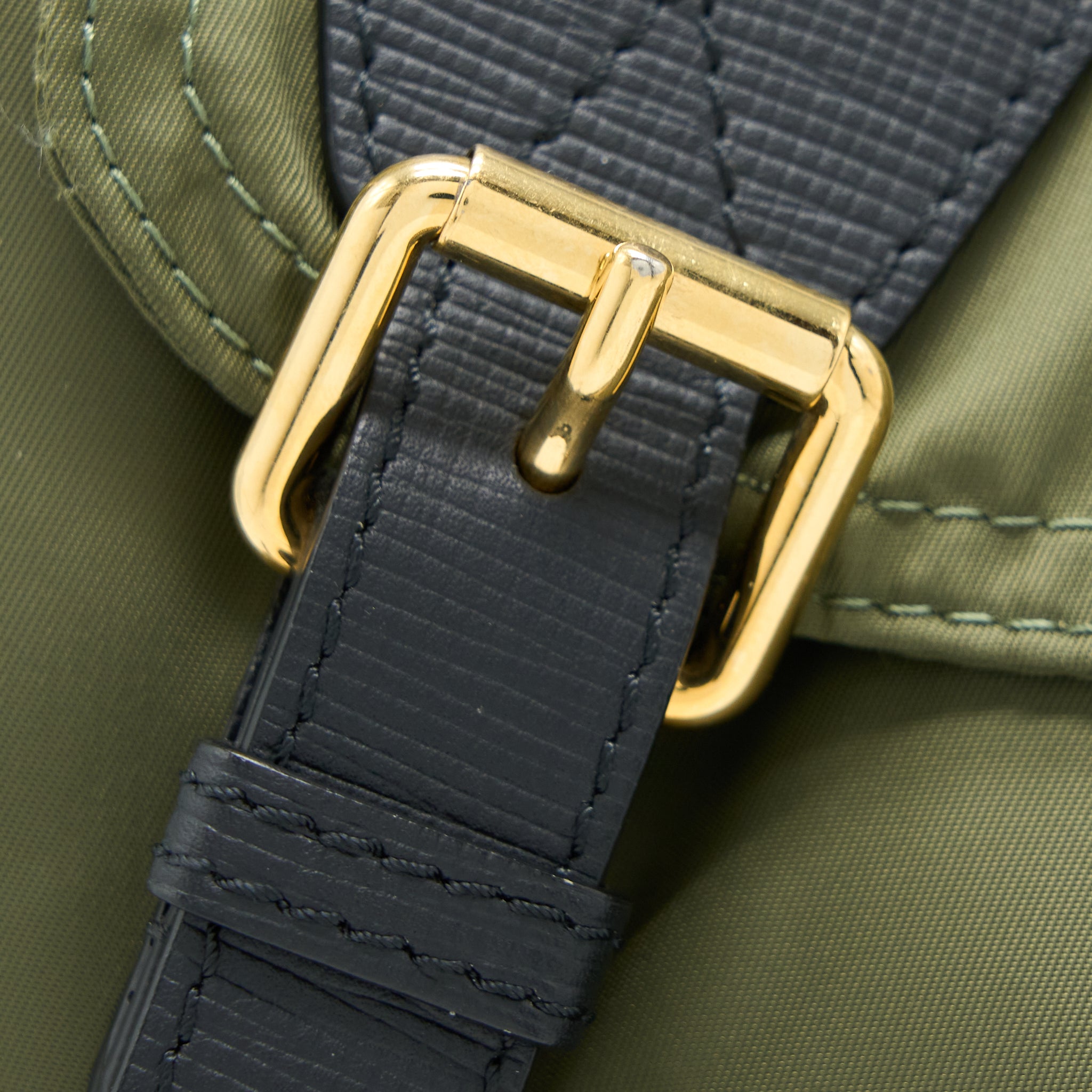 BURBERRY MEDIUM RUCKSACK BACKPACK NYLON OLIVE GREEN GHW
