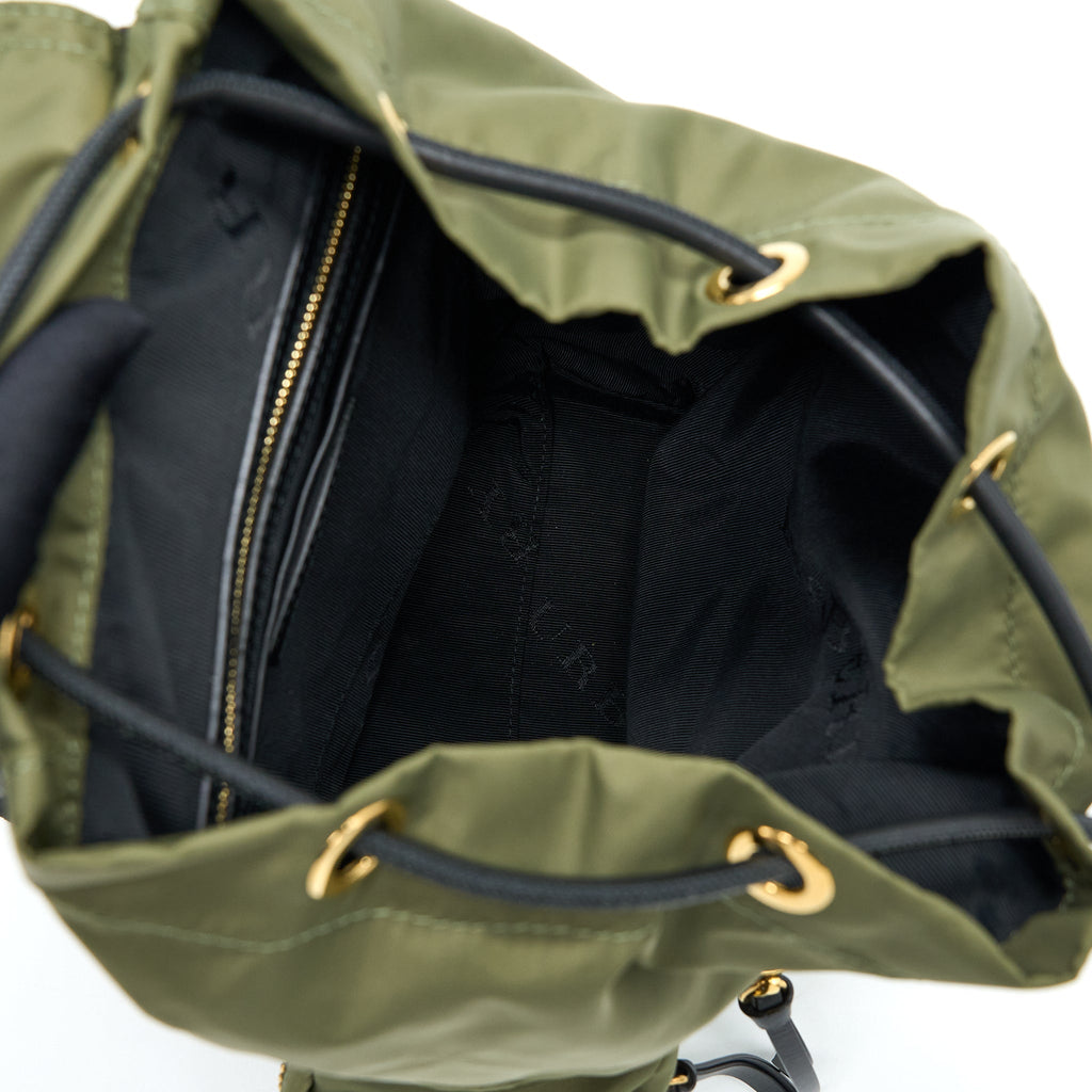 BURBERRY MEDIUM RUCKSACK BACKPACK NYLON OLIVE GREEN GHW