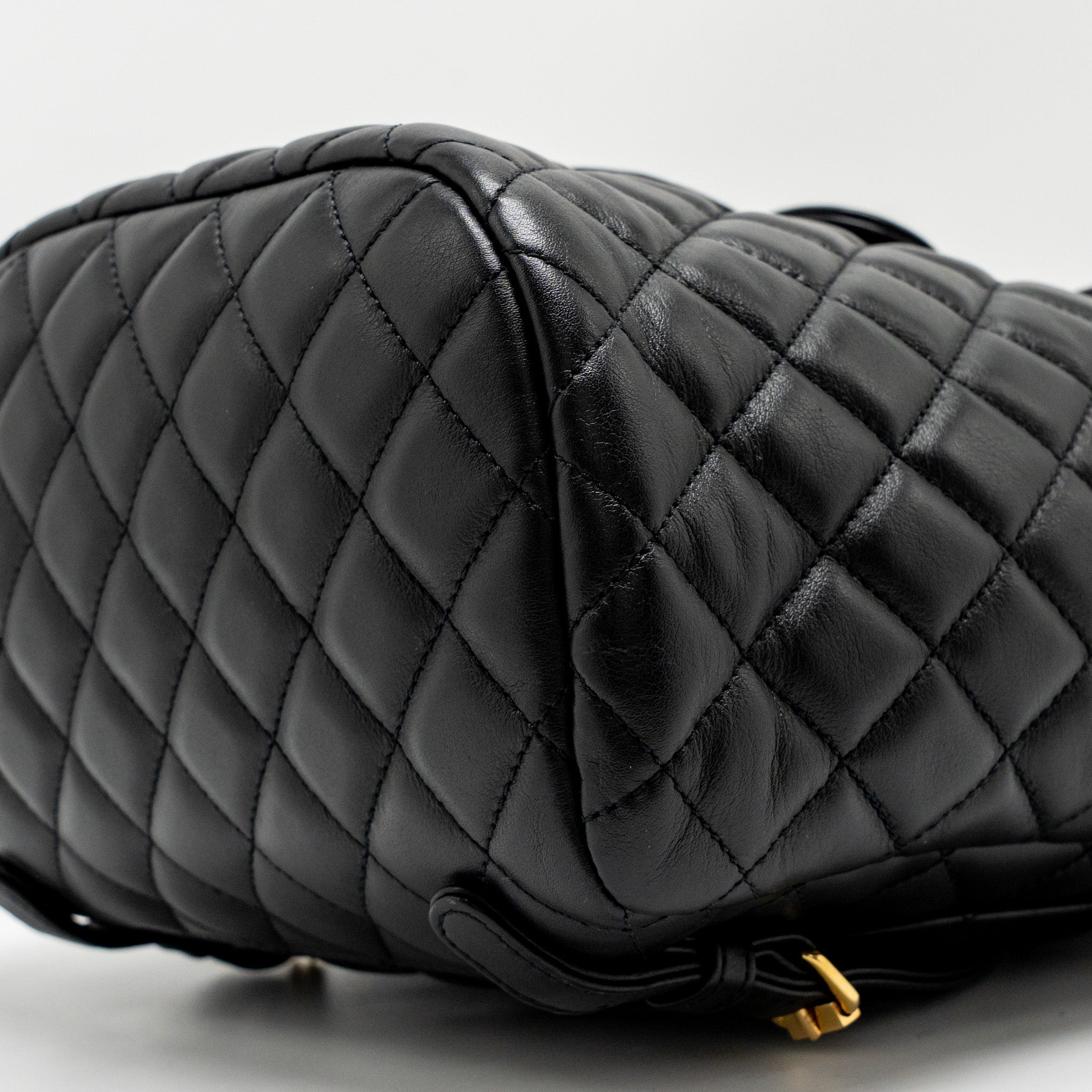 CHANEL URBAN SPIRIT FLAP BACKPACK LAMBSKIN BLACK GHW