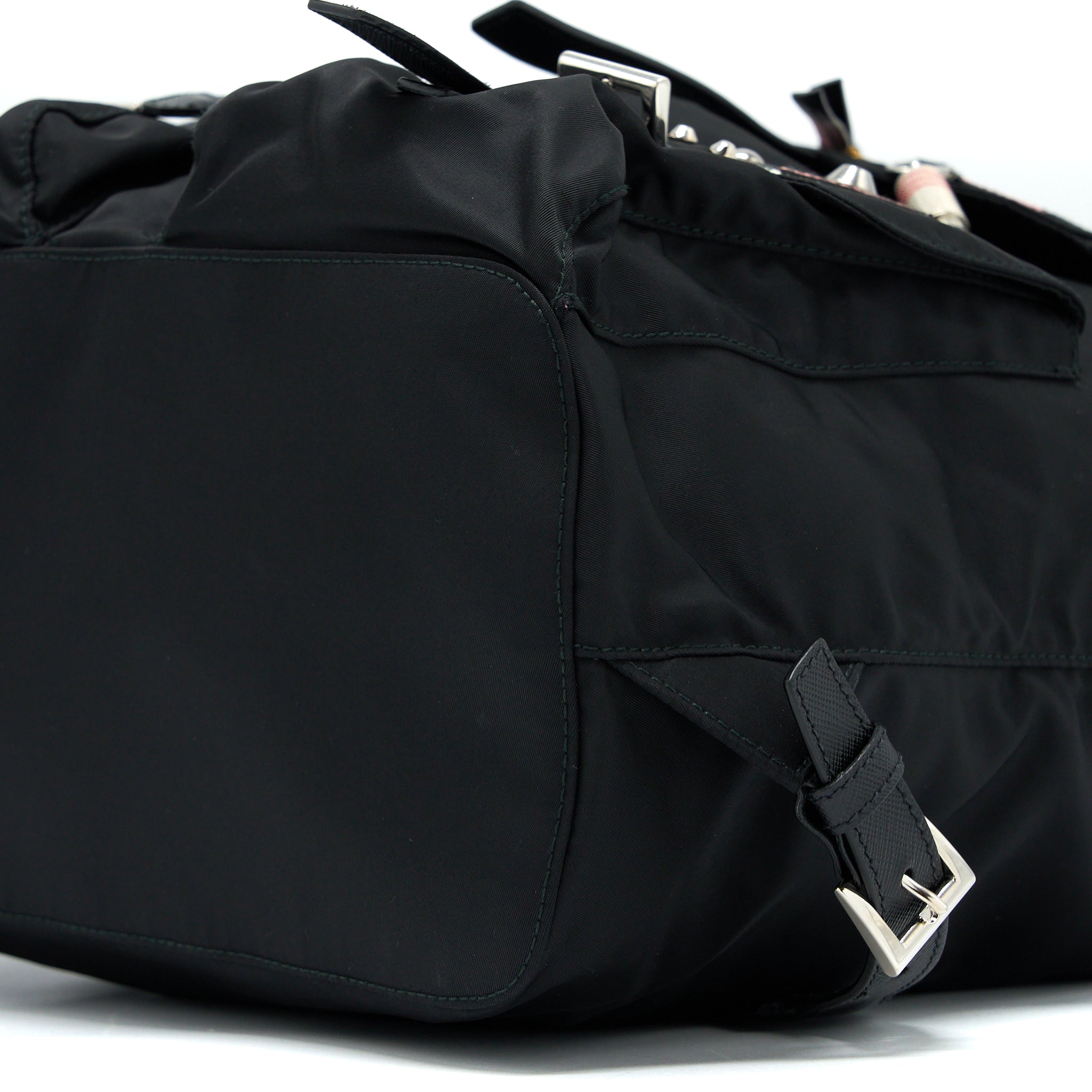 PRADA BACKPACK NYLON BLACK/ MULTICOLOURED SHW