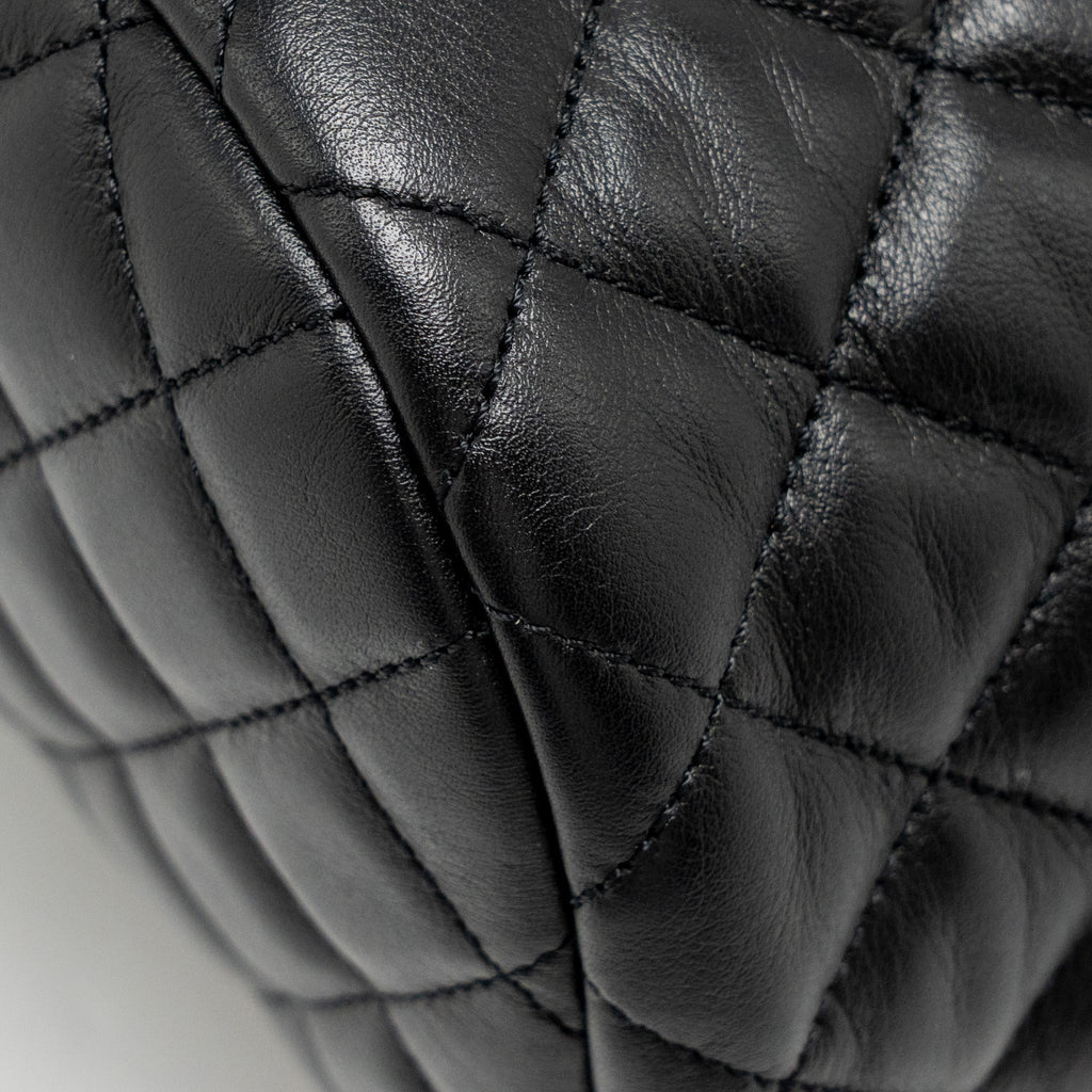 CHANEL URBAN SPIRIT FLAP BACKPACK LAMBSKIN BLACK GHW