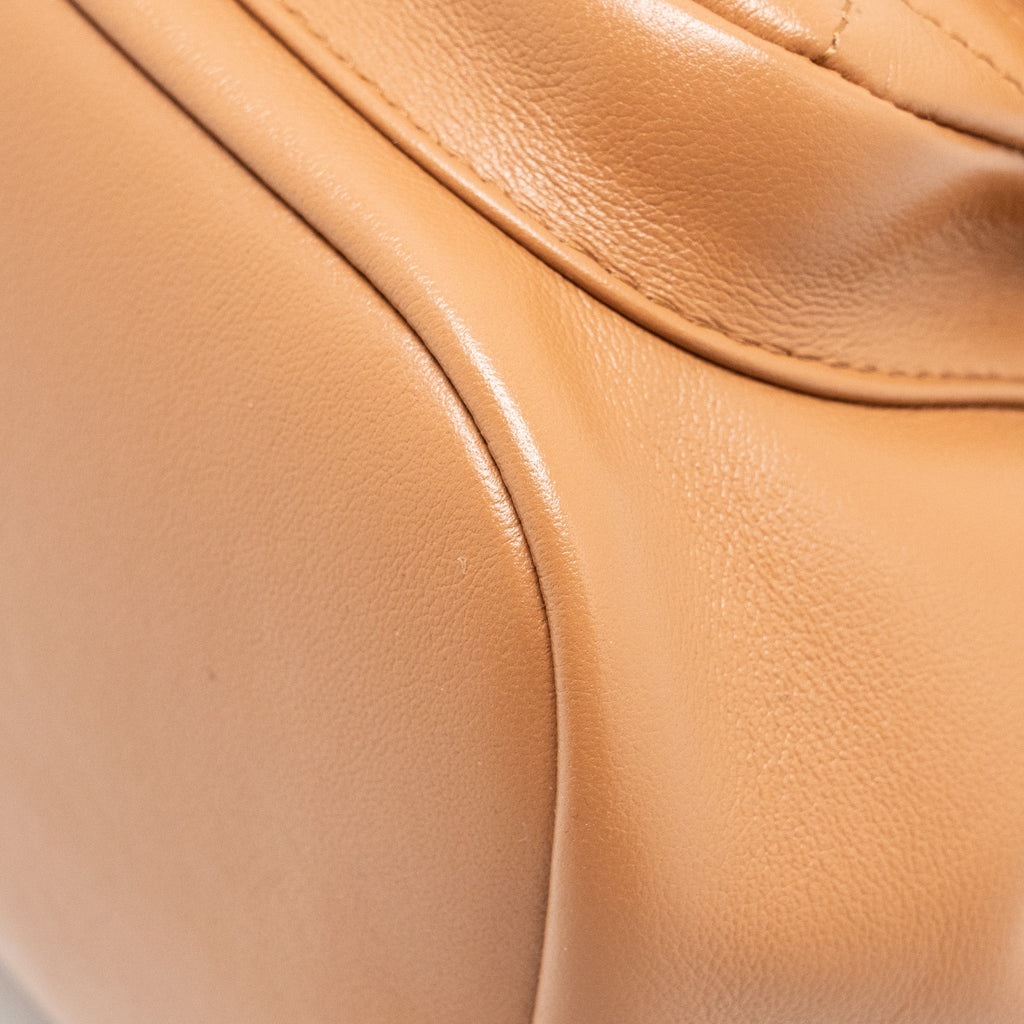 CHANEL 24P MINI DUMA BACKPACK CALFSKIN CARAMEL LGHW (MICROCHIP)