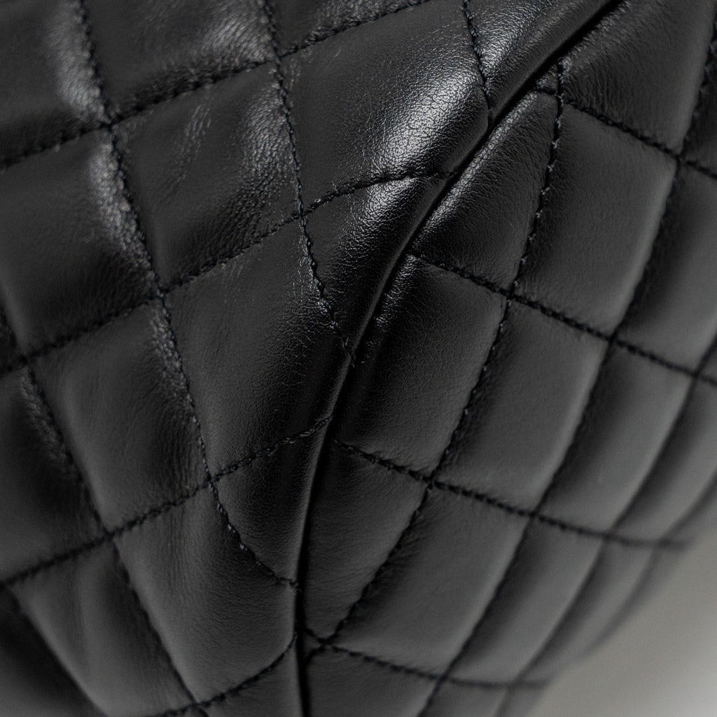CHANEL URBAN SPIRIT FLAP BACKPACK LAMBSKIN BLACK GHW