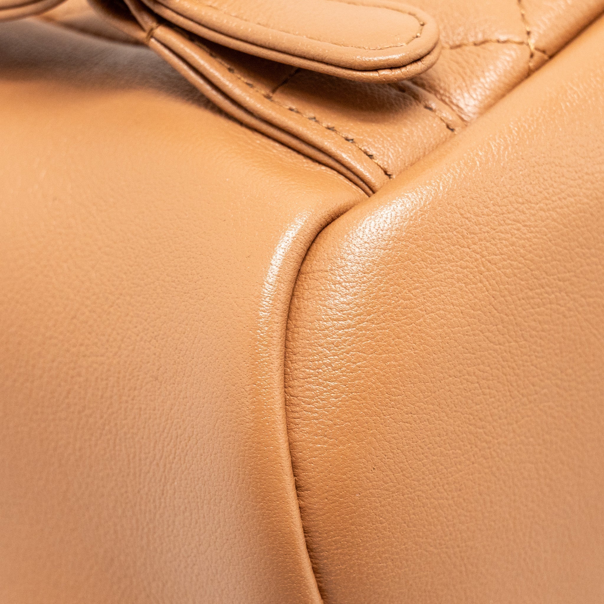 CHANEL 24P MINI DUMA BACKPACK CALFSKIN CARAMEL LGHW (MICROCHIP)
