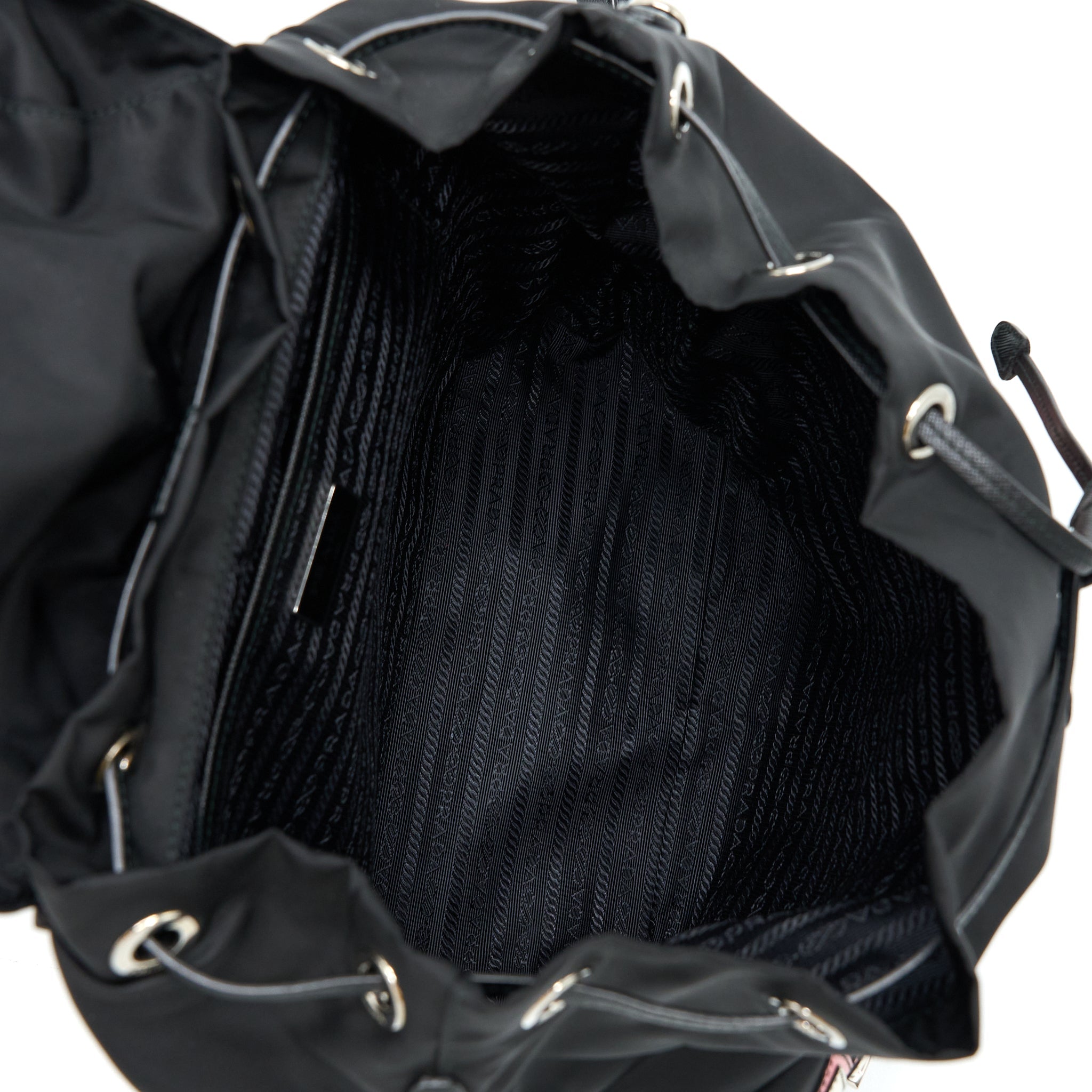PRADA BACKPACK NYLON BLACK/ MULTICOLOURED SHW