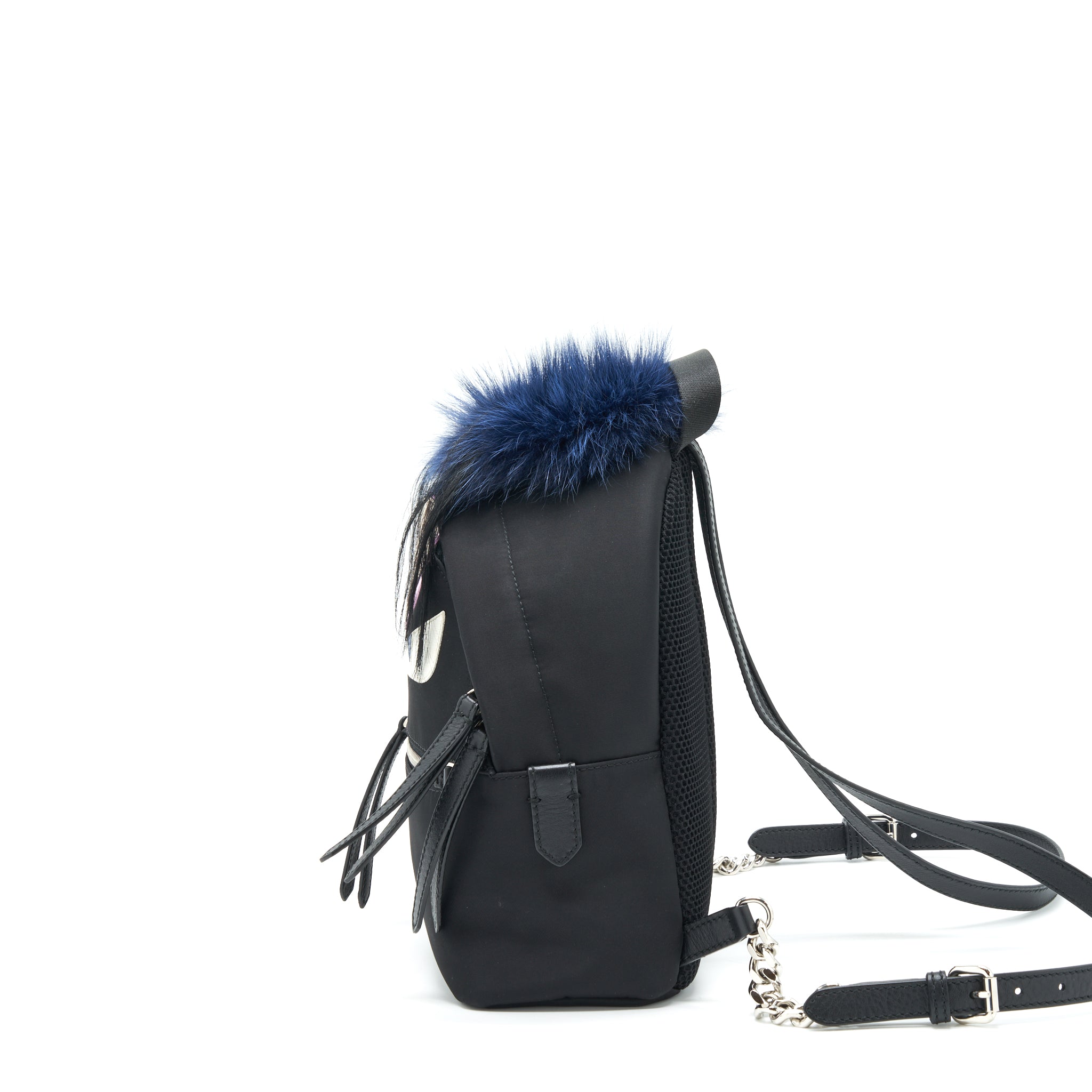 FENDI MINI MONSTER BACKPACK BLACK/ MULTICOLOUR SHW