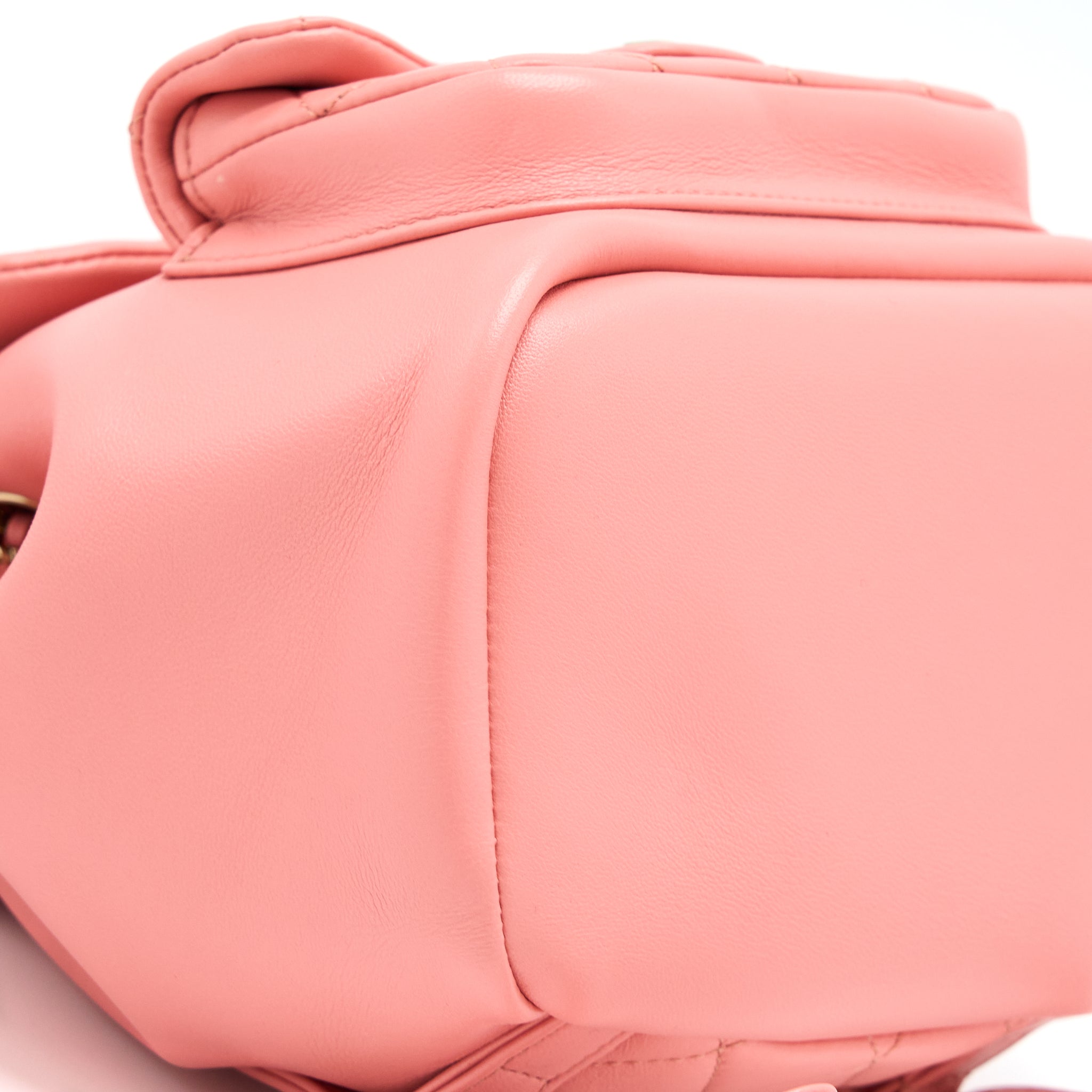 CHANEL DUMA MINI BACKPACK LAMBSKIN PINK LGHW(MICROCHIP)