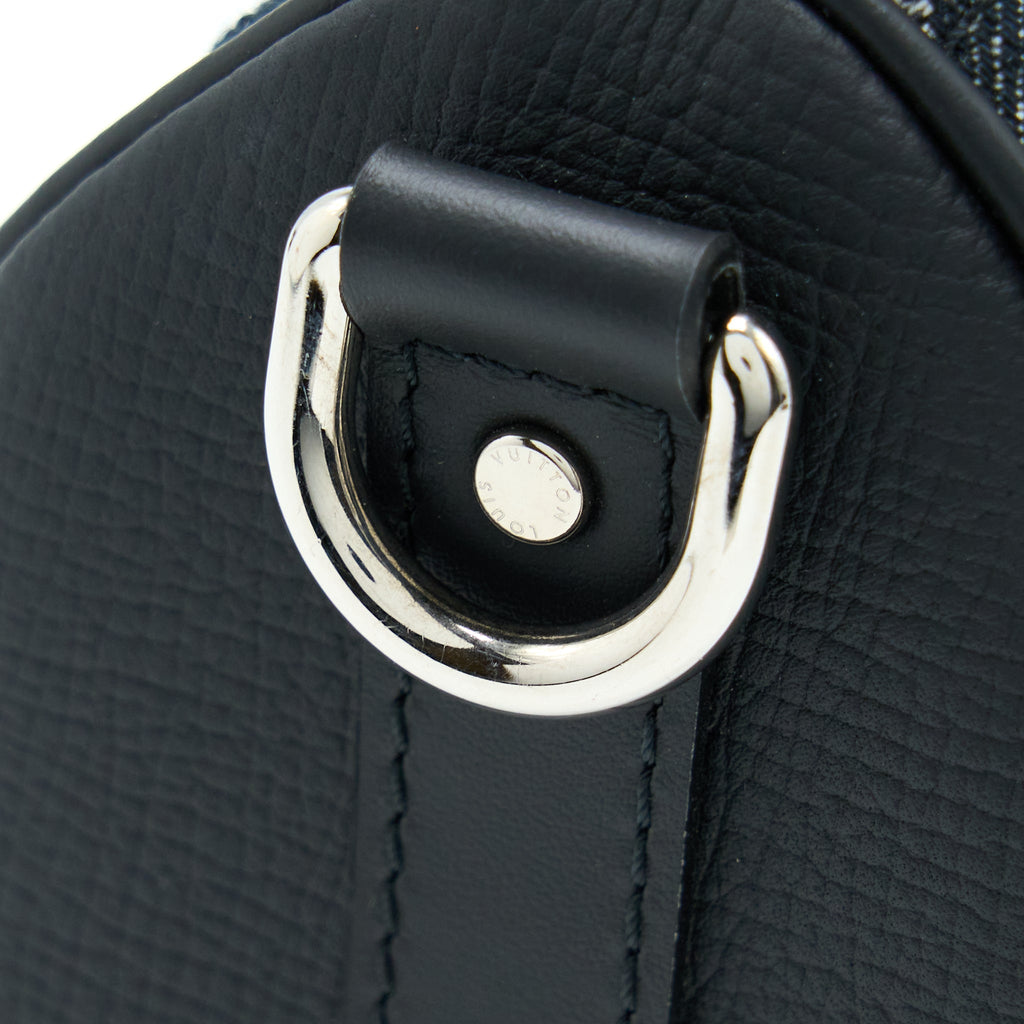 LOUIS VUITTON KEEPALL XS DENIM BLACK/LEATHER SHW