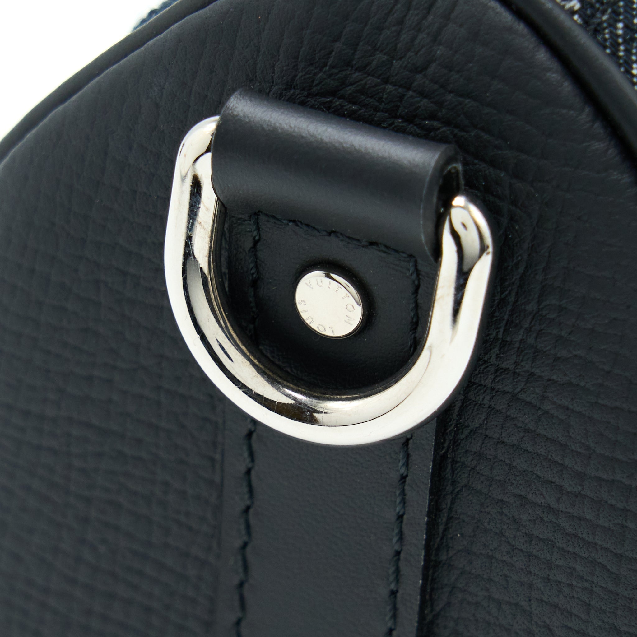 LOUIS VUITTON KEEPALL XS DENIM BLACK/LEATHER SHW