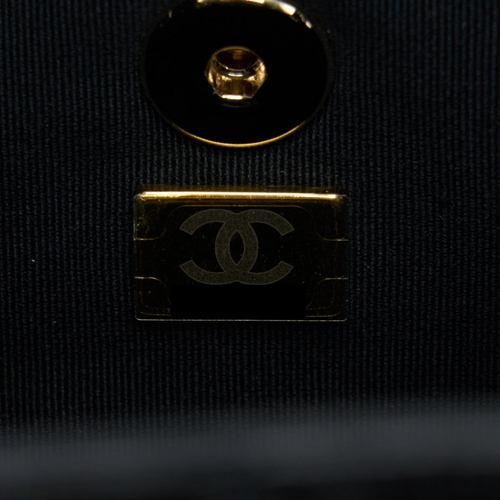 CHANEL 22C MINI DUMA BACKPACK AGED CALFSKIN BLACK LGHW (MICROCHIP)