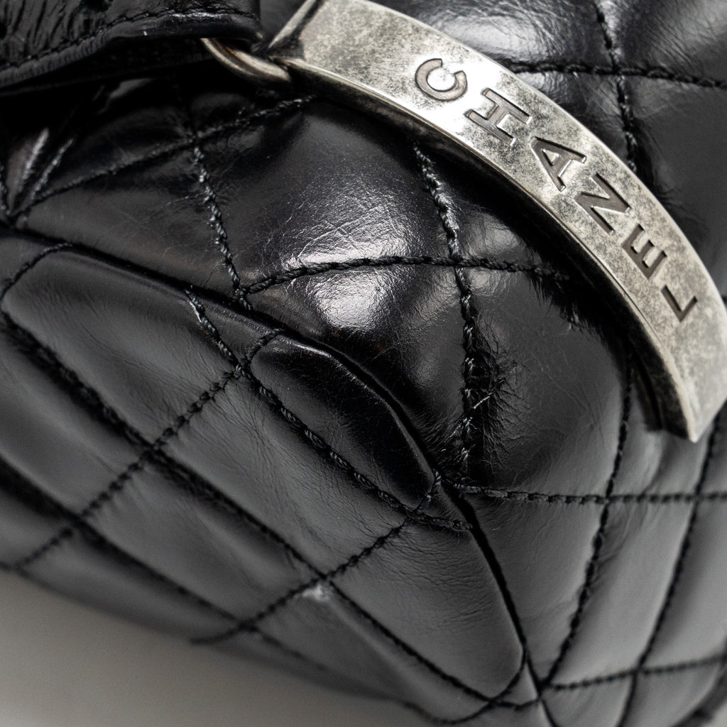 CHANEL MOUNTAIN BACKPACK QUILTED CALFSKIN BLACK RUTHENIUM HARDWARE