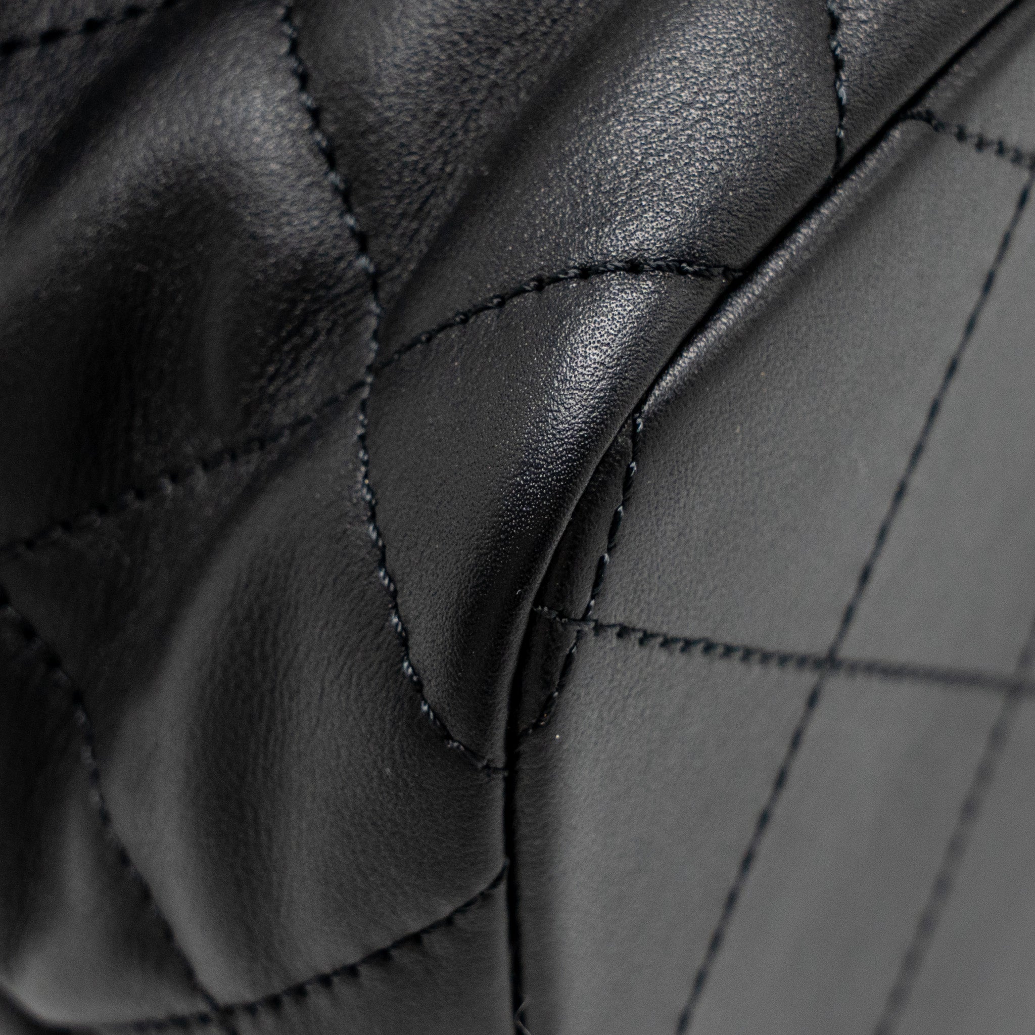CHANEL DRAWSTRING TWO POCKETS BACKPACK CALFSKIN BLACK LGHW (MICROCHIP)