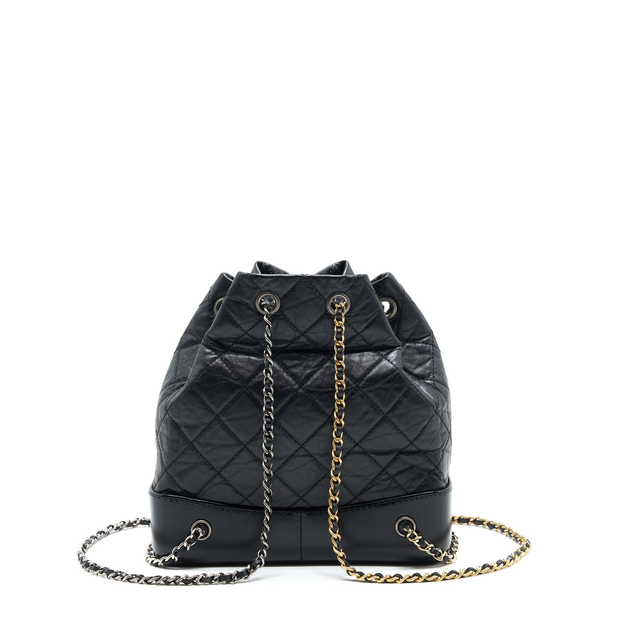 CHANEL SMALL GABRIELLE BACKPACK BLACK DOUBLE COLOUR HARDWARE