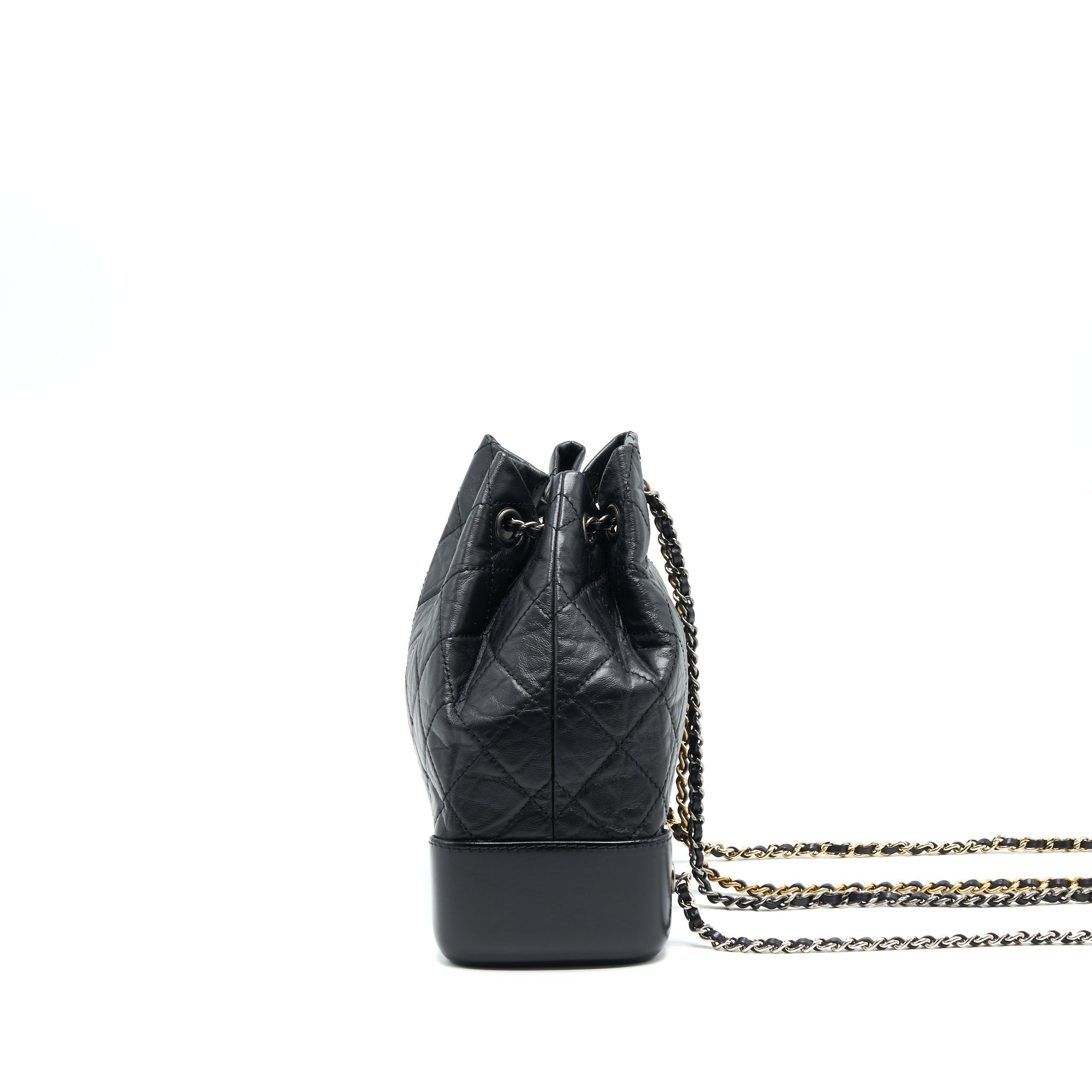 CHANEL SMALL GABRIELLE BACKPACK BLACK DOUBLE COLOUR HARDWARE