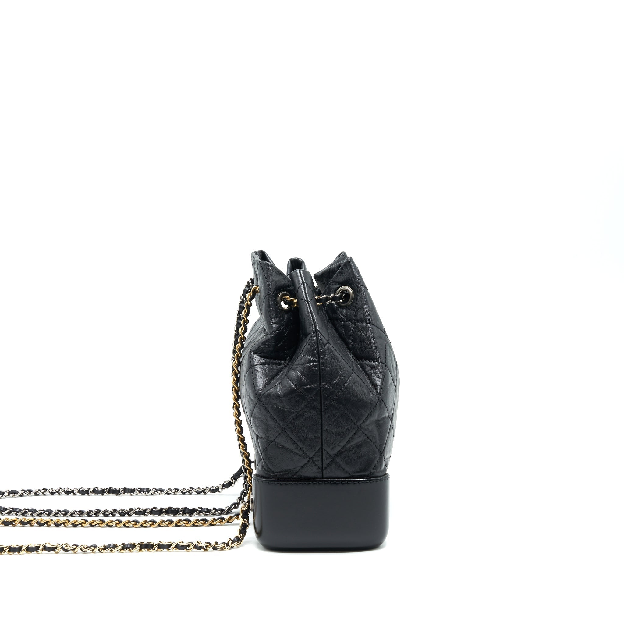 CHANEL SMALL GABRIELLE BACKPACK BLACK DOUBLE COLOUR HARDWARE