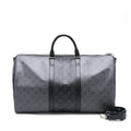 LOUIS VUITTON KEEPALL BANDOULIERE 50 MONOGRAM ECLIPSE CANVAS BLACK/GREY BLACK HARDWARE (NEW VERSION)