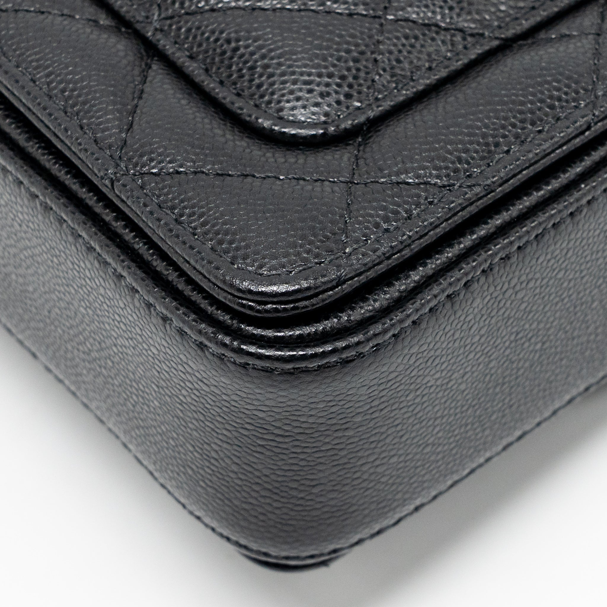 CHANEL 24K TOP HANDLE MESSENGER BAG WITH REMOVABLE CHAIN CAVIAR BLACK GHW(MICROCHIP)
