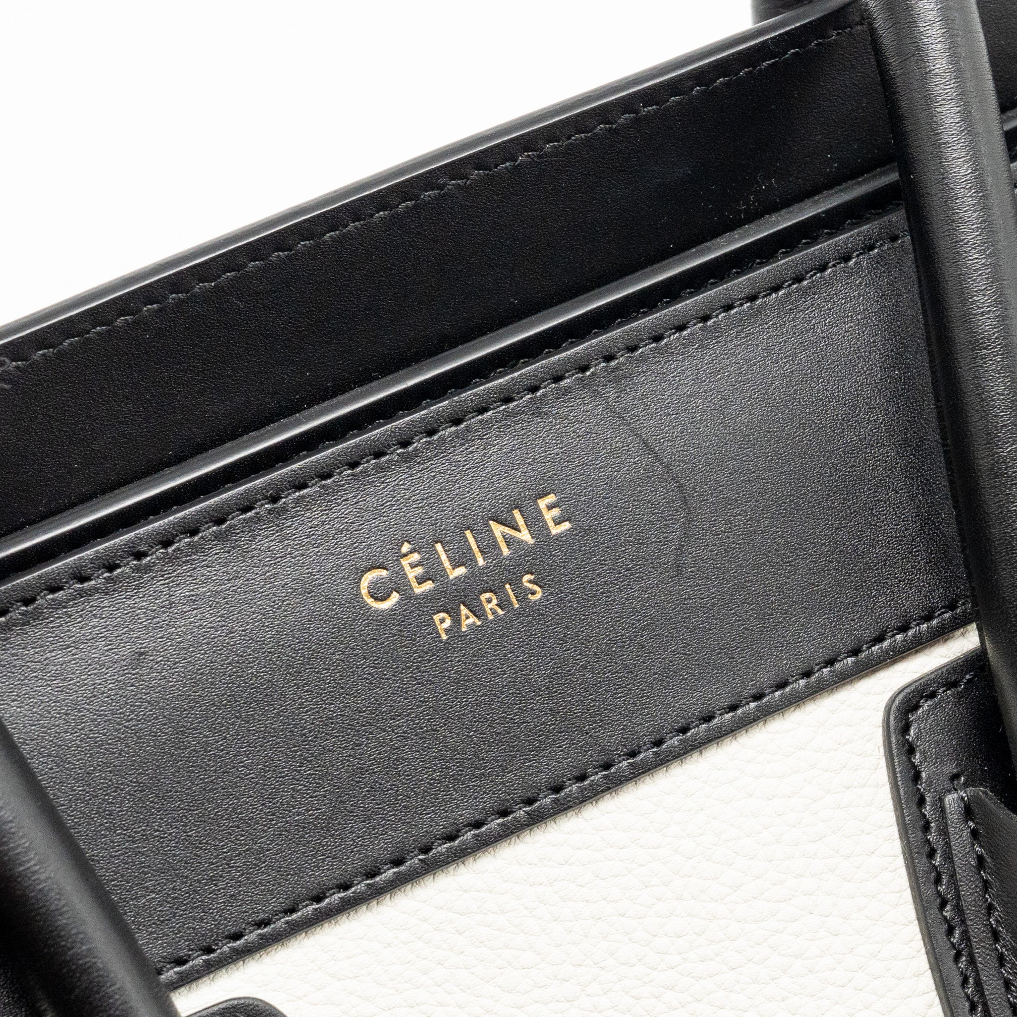 CELINE MICRO LUGGAGE BAG CALFSKIN WHITE/MULTICOLOUR GHW