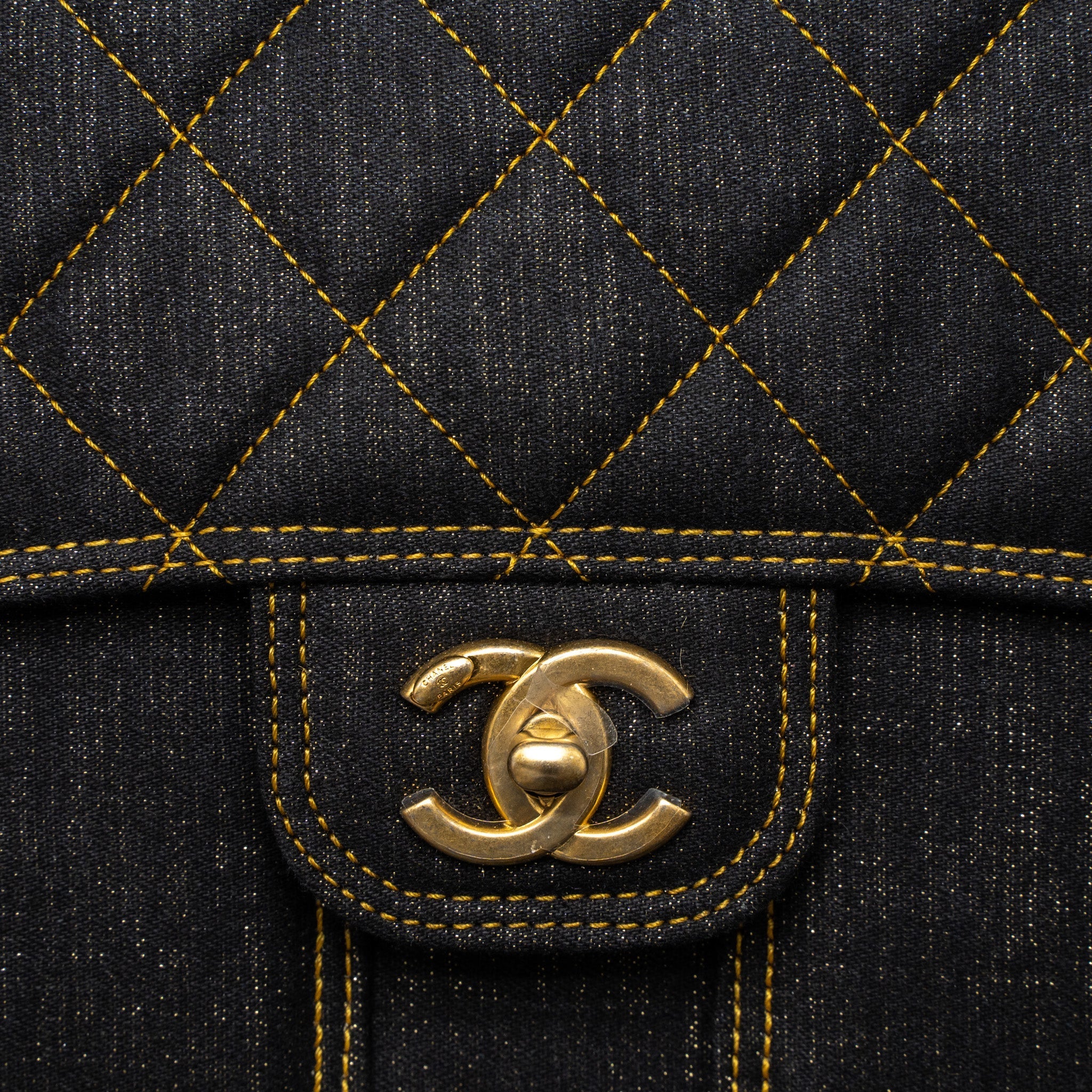CHANEL 23S FLAP BACKPACK DENIM DARK BLUE BRUSHED GHW (MICROCHIP)