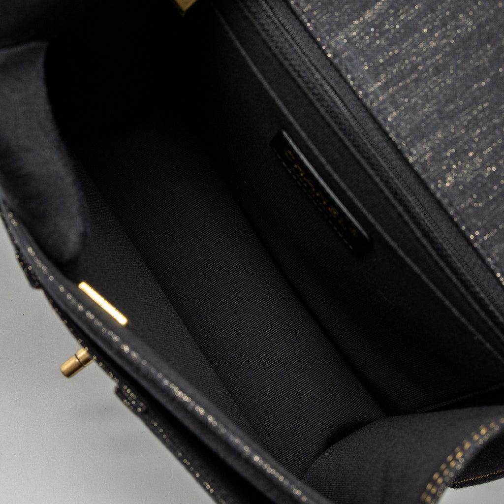 CHANEL 23S FLAP BACKPACK DENIM DARK BLUE BRUSHED GHW (MICROCHIP)