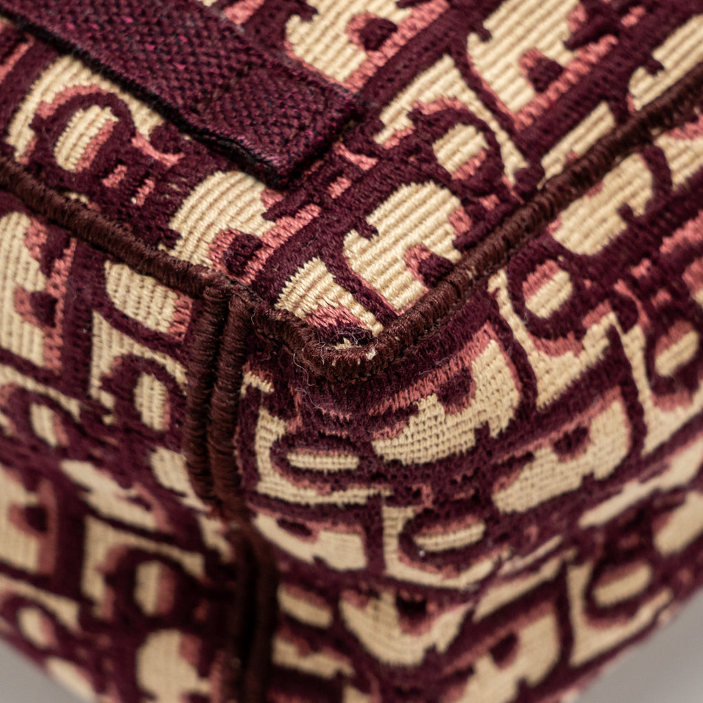 DIOR CROSSBODY MESSENGER BAG OBLIQUE CANVAS BURGUNDY/BEIGE SHW