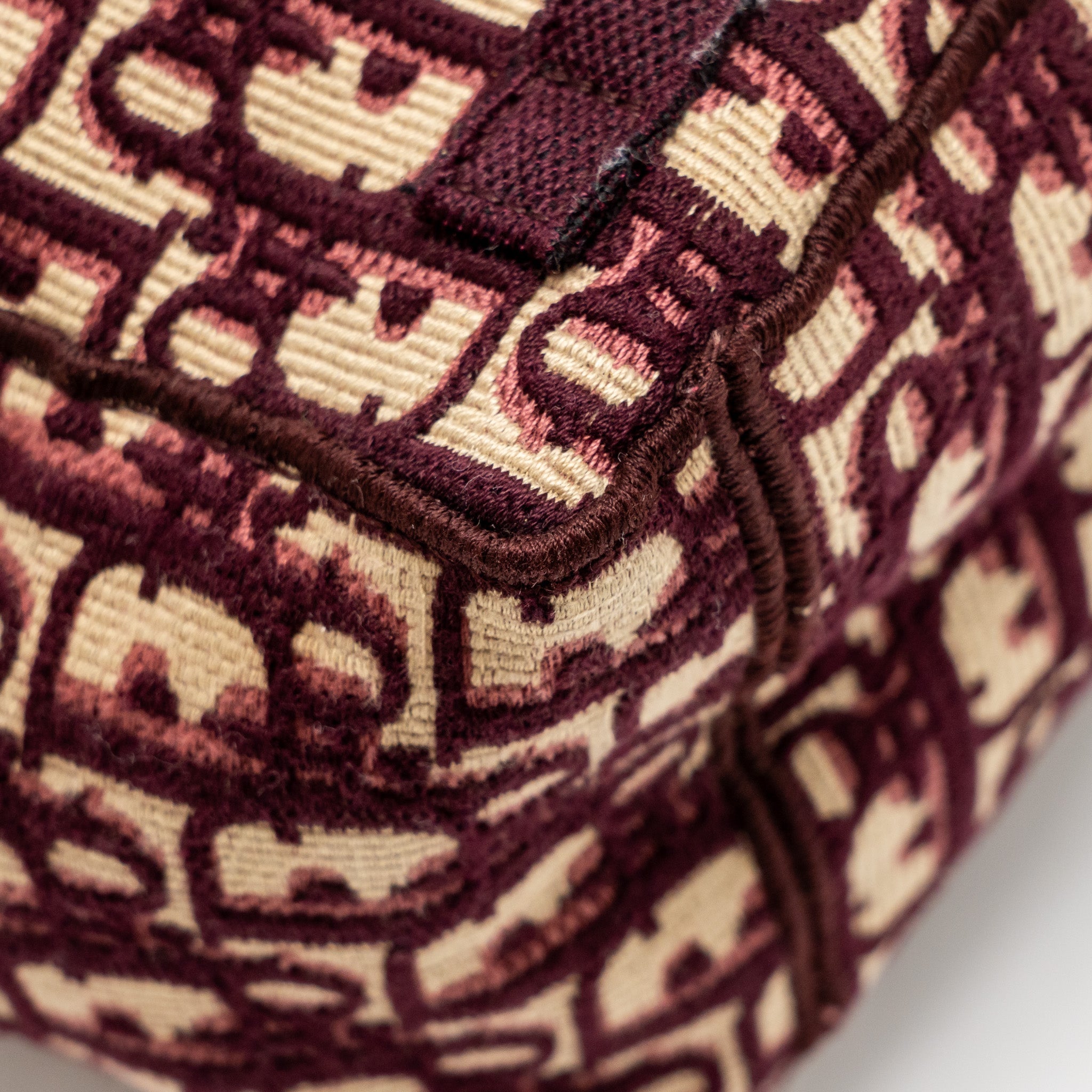DIOR CROSSBODY MESSENGER BAG OBLIQUE CANVAS BURGUNDY/BEIGE SHW
