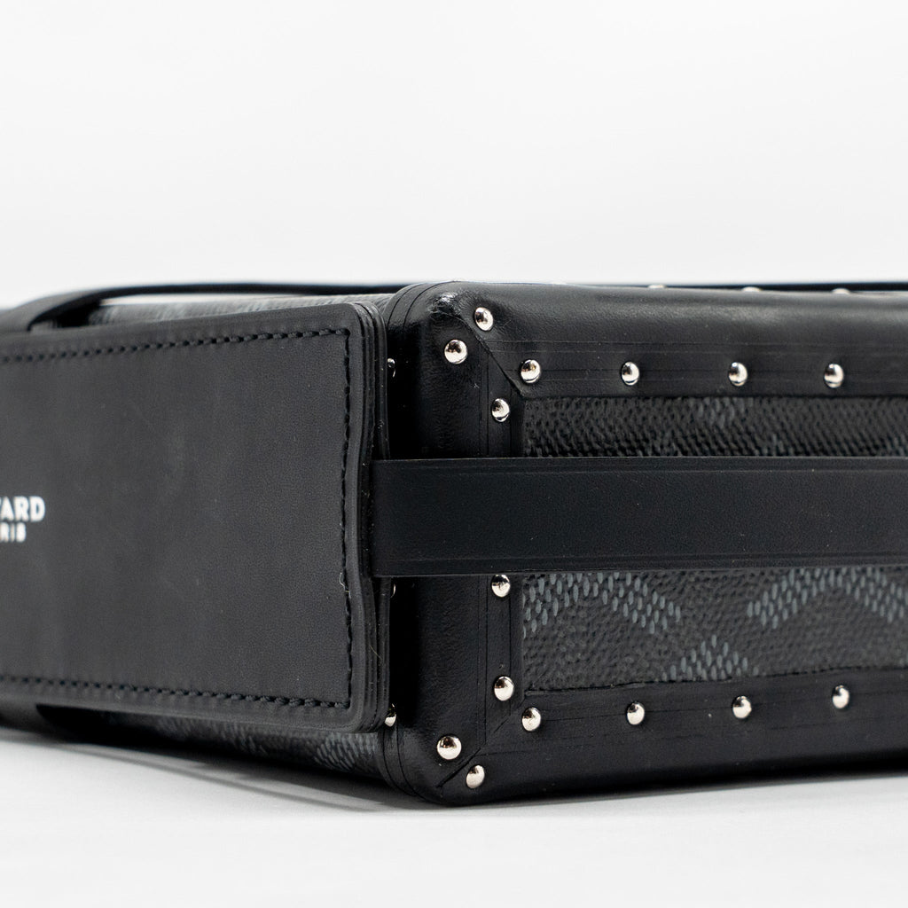GOYARD MINAUDIERE TRUNK BAG GOYARDINE CANVAS BLACK SHW