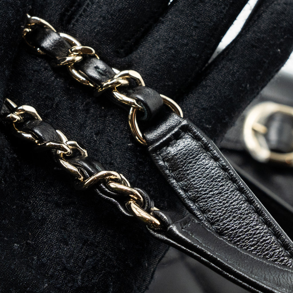 CHANEL 23A TRIPLE PACK BACKPACK CALFSKIN BLACK LGHW (MICROCHIP)