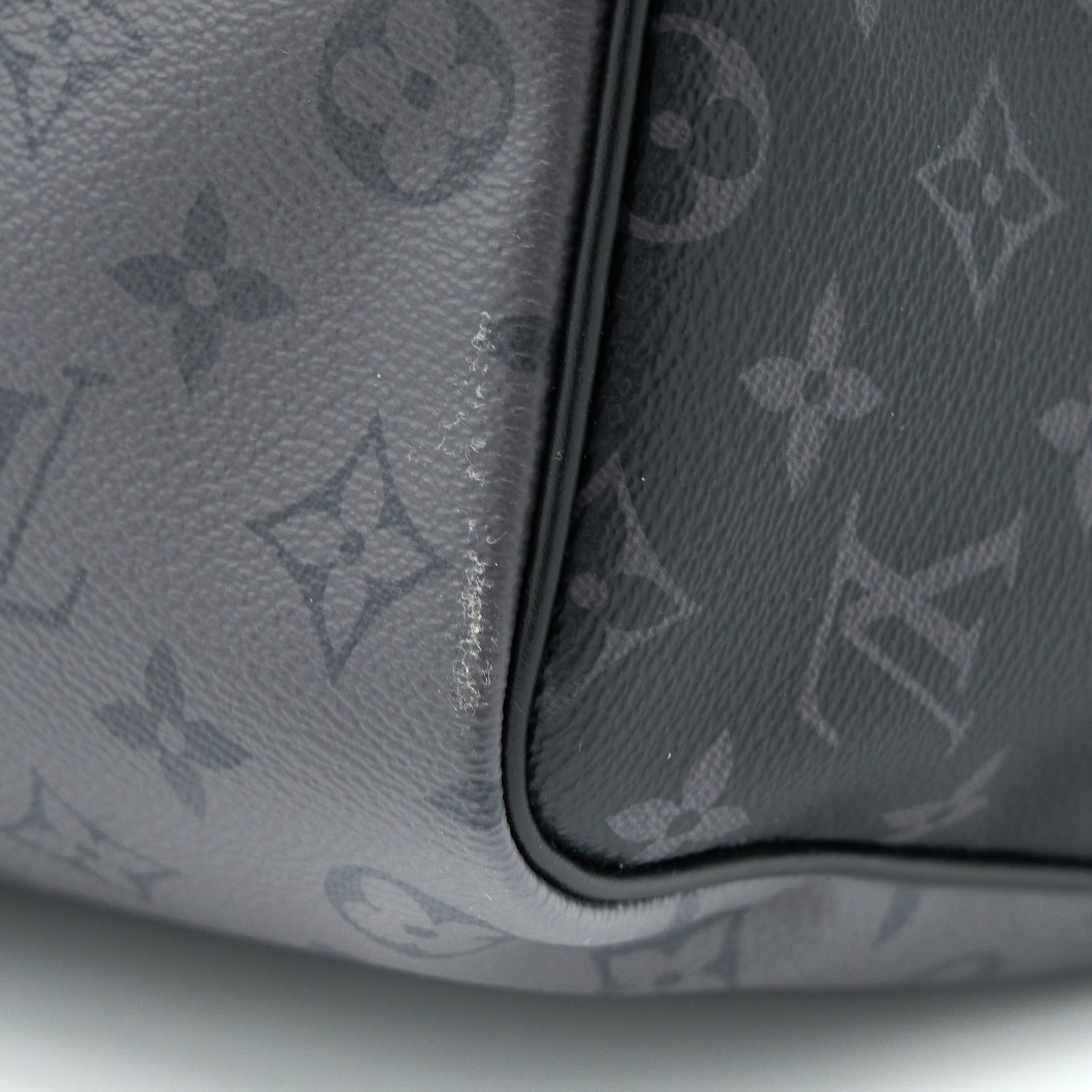 LOUIS VUITTON KEEPALL BANDOULIERE 50 MONOGRAM ECLIPSE CANVAS BLACK/GREY BLACK HARDWARE (NEW VERSION)