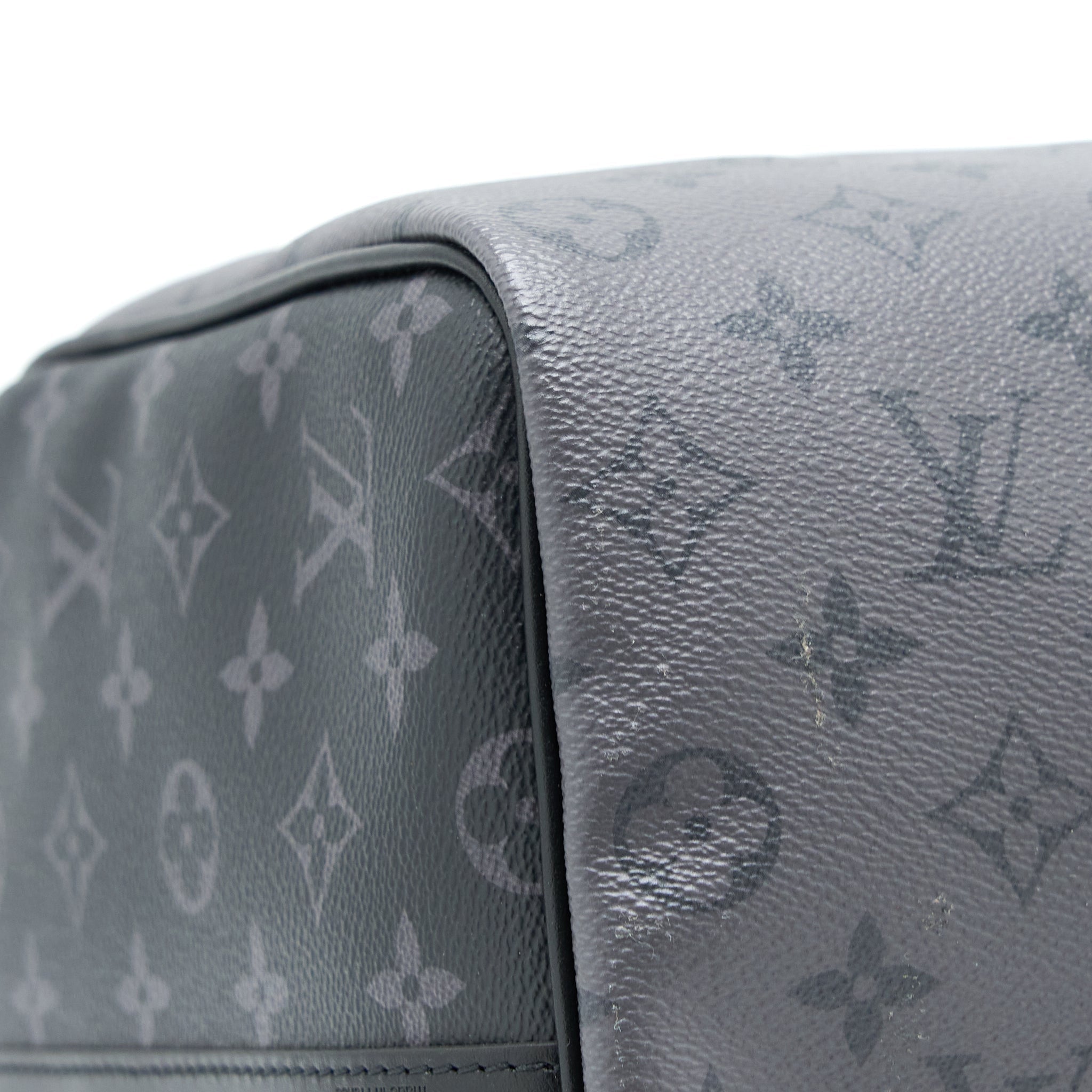LOUIS VUITTON KEEPALL BANDOULIERE 50 MONOGRAM ECLIPSE CANVAS BLACK/GREY BLACK HARDWARE (NEW VERSION)