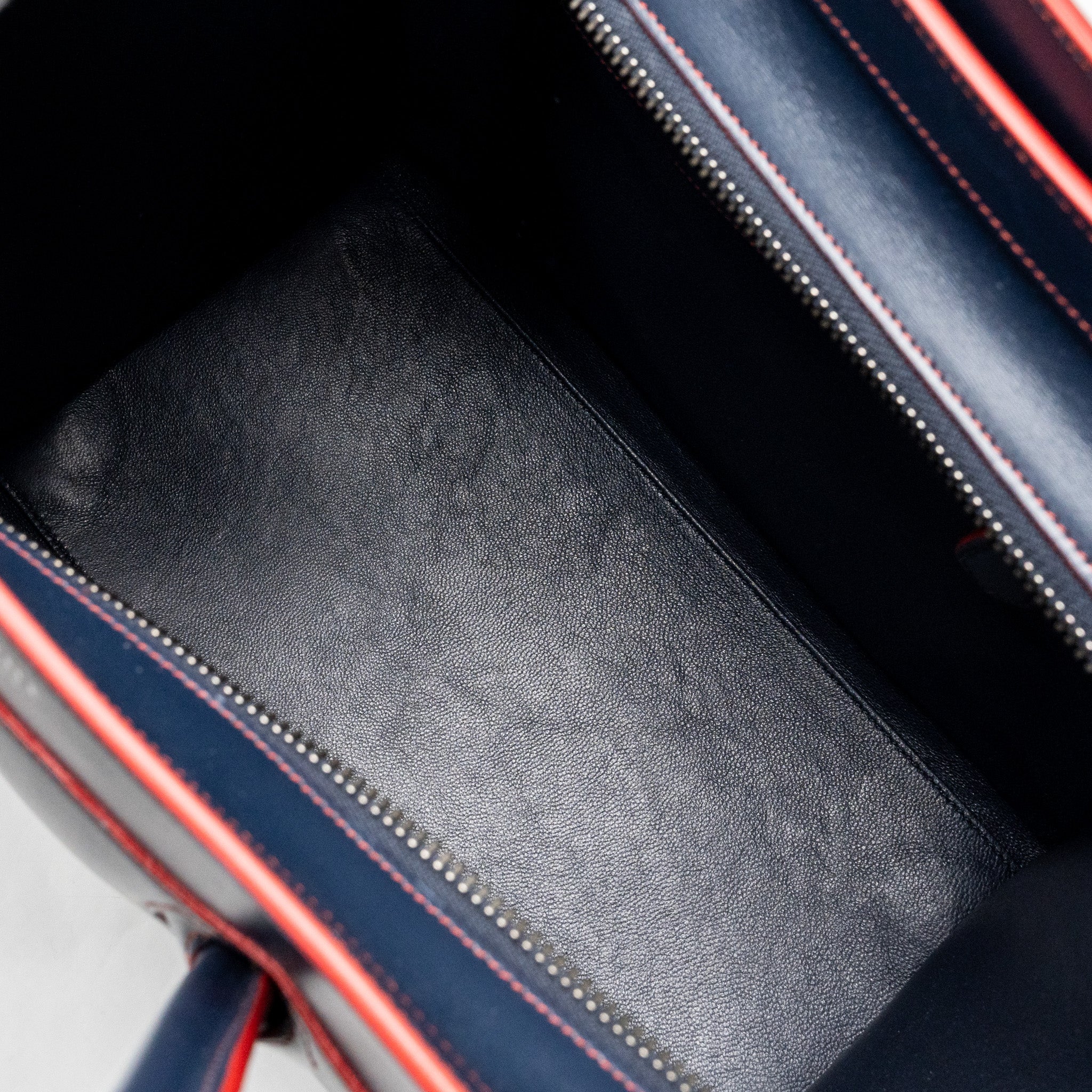 CELINE LUGGAGE TOTE BAG CALFSKIN BLUE/RED SHW