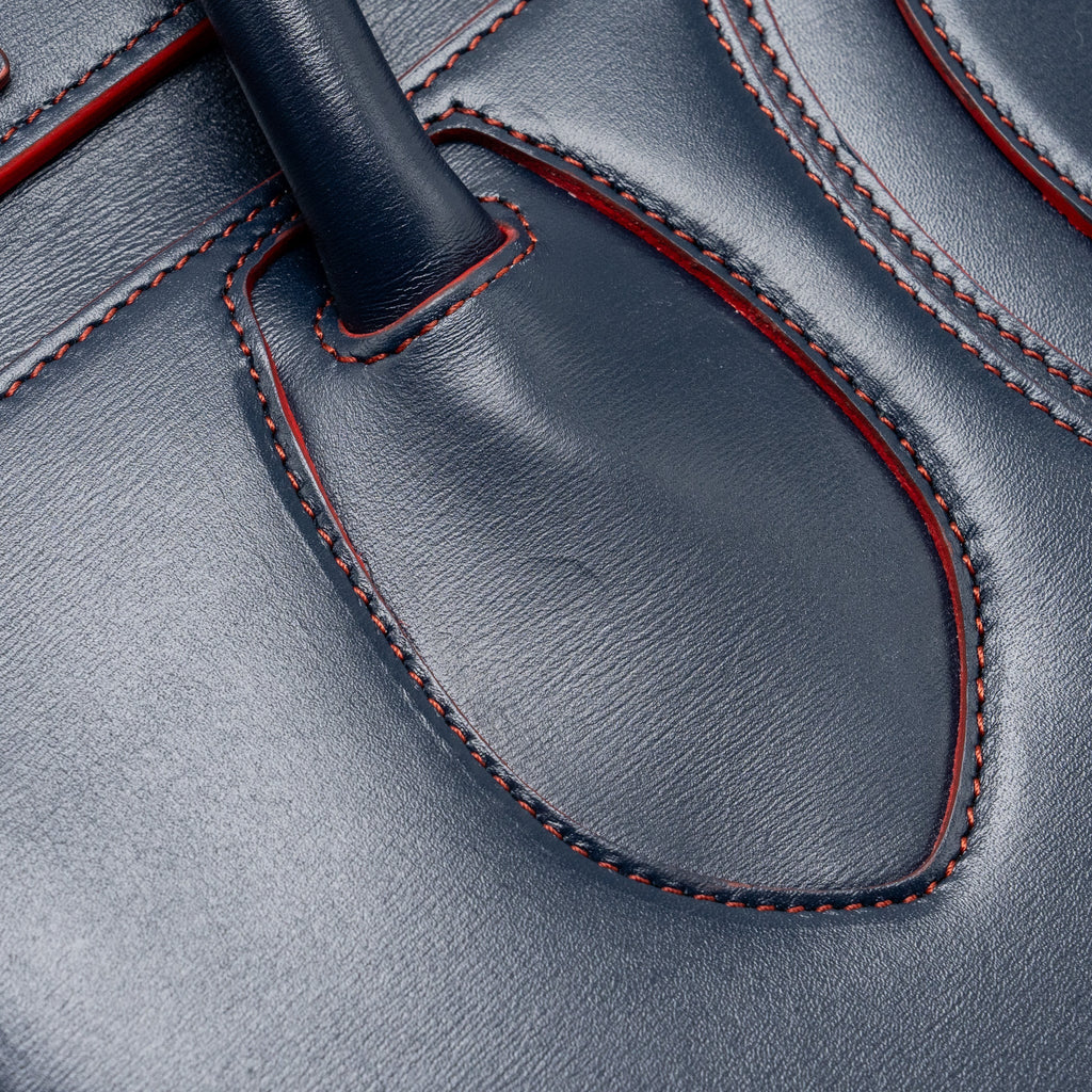 CELINE LUGGAGE TOTE BAG CALFSKIN BLUE/RED SHW