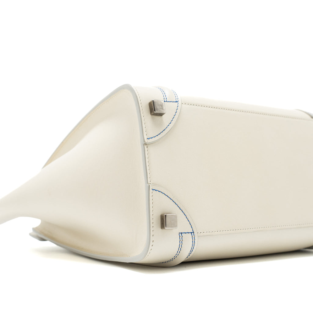 CELINE MICRO LUGGAGE BAG CALFSKIN WHITE SHW