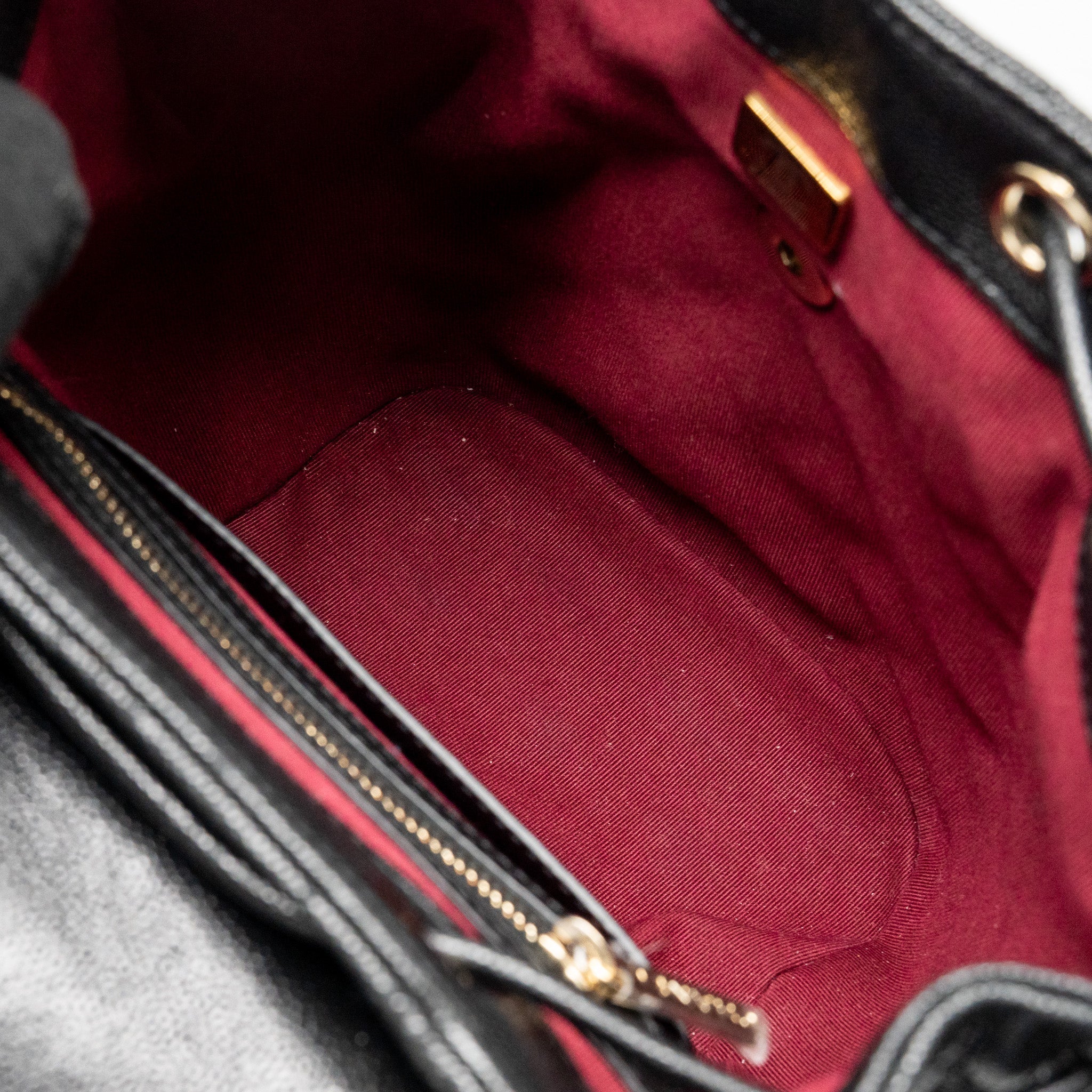 CHANEL QUILTED MINI BACKPACK CAVIAR BLACK LGHW (MICROCHIP)