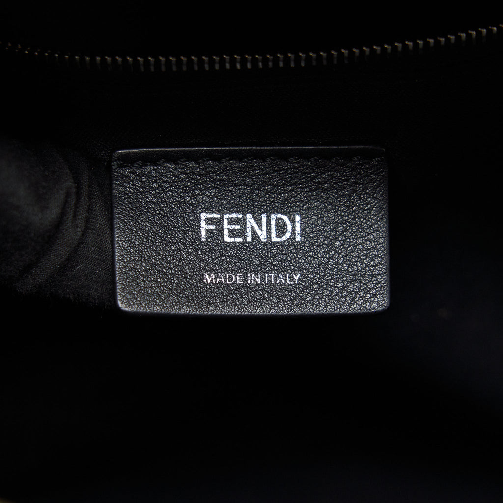FENDI MONSTER BACKPACK IN BLACK WITH YELLOW FUR