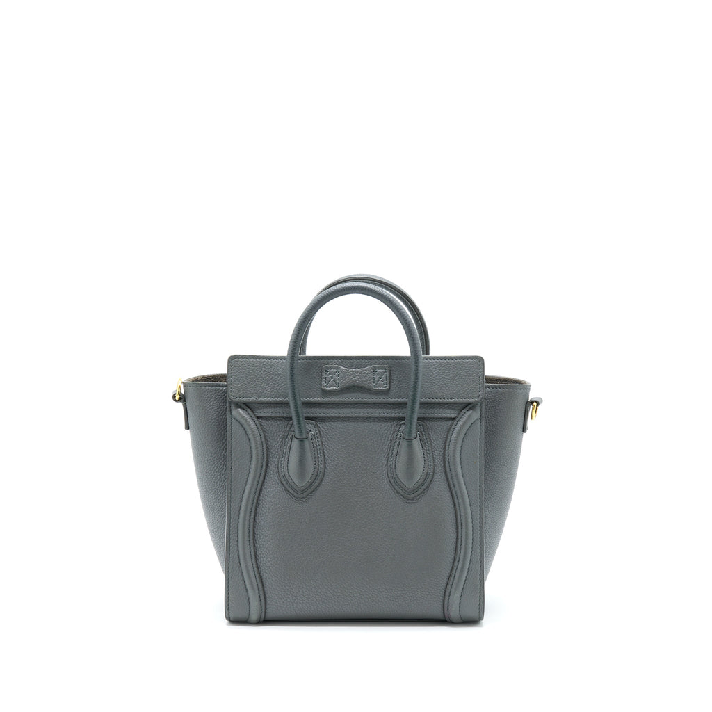 CELINE NANO LUGGAGE BAG GREY GHW