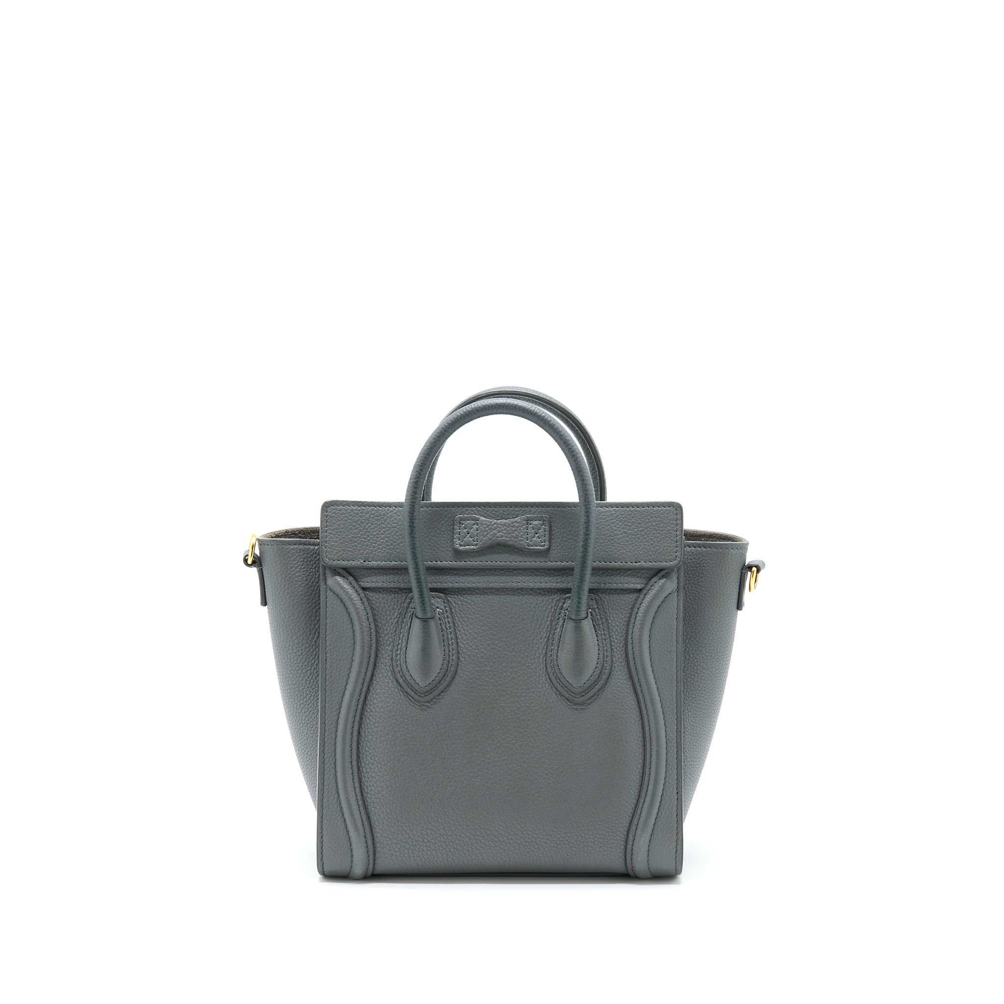 CELINE NANO LUGGAGE BAG GREY GHW