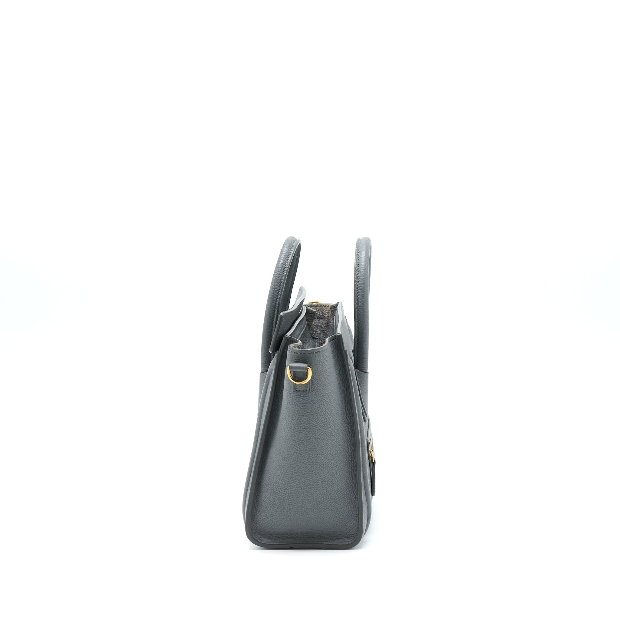 CELINE NANO LUGGAGE BAG GREY GHW