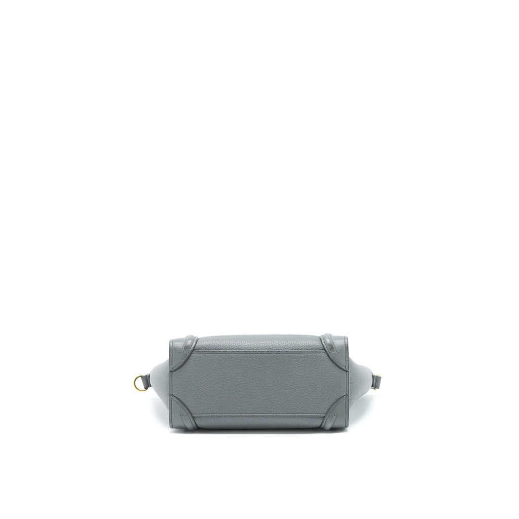 CELINE NANO LUGGAGE BAG GREY GHW