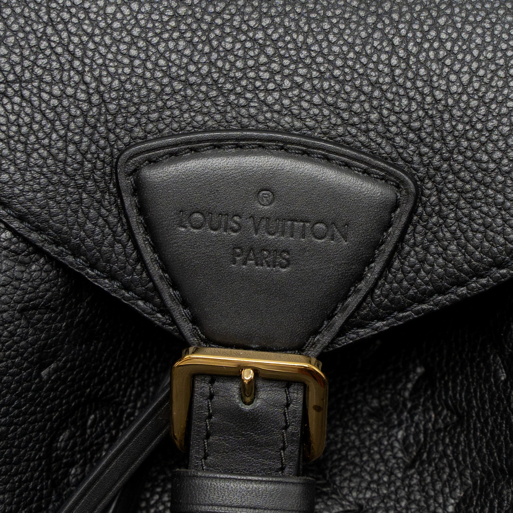 LOUIS VUITTON MONTSOURIS BACKPACK MONOGRAM EMPREINTE BLACK GHW (NEW VERSION)