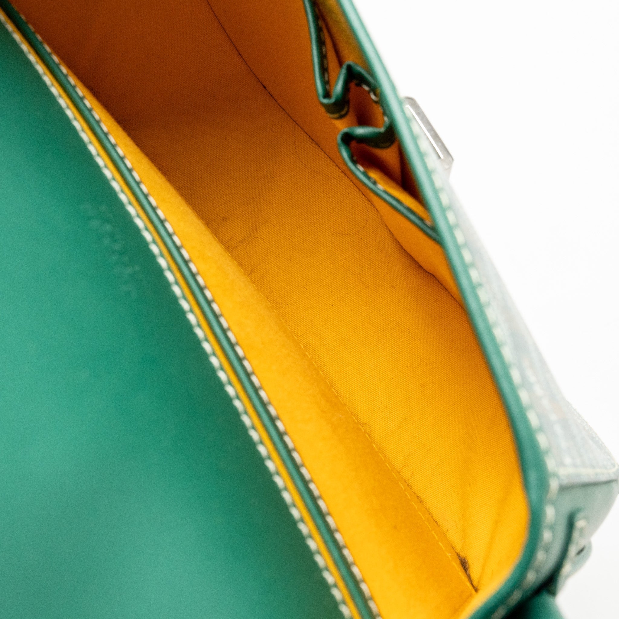 GOYARD BELVEDERE PM MESSENGER BAG GOYARDLINE CANVAS GREEN SHW